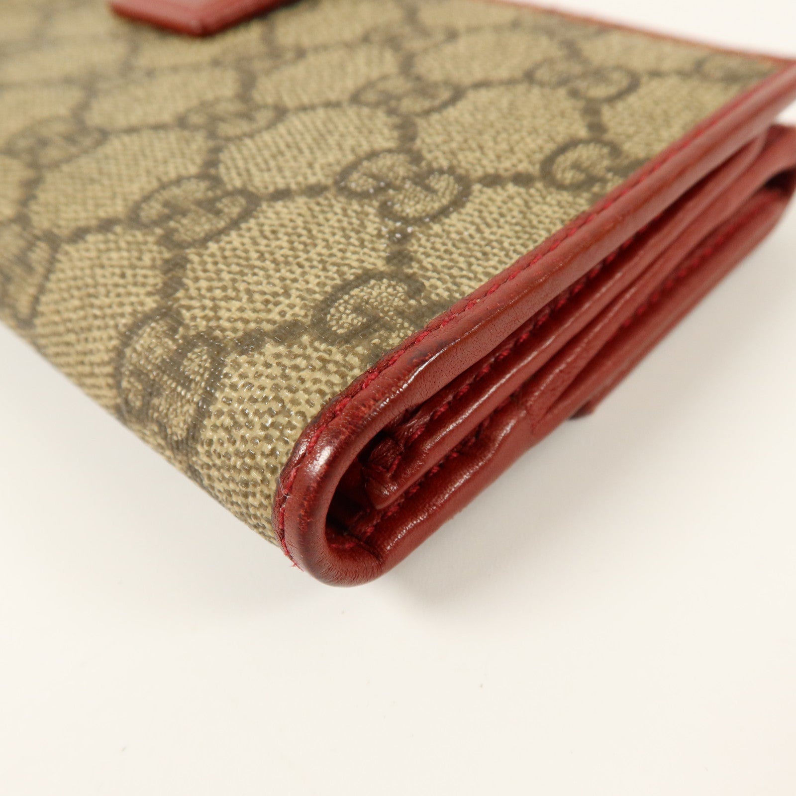 GUCCI 塗層帆布Wed Continental Long Wallet金扣長錢包