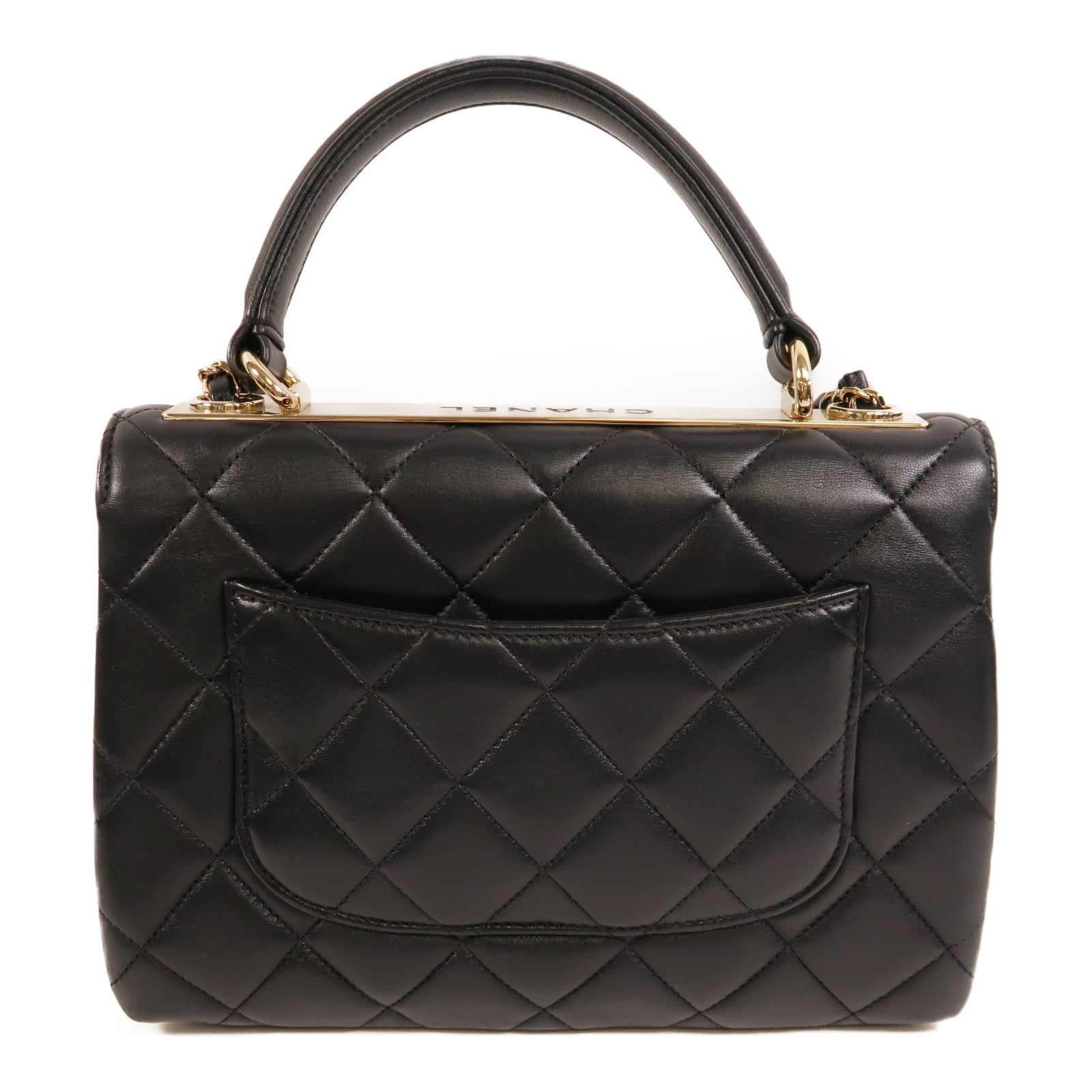 CHANEL 羊皮皮革Trendy CC Top Handle Bag鏈帶手挽肩背兩用袋