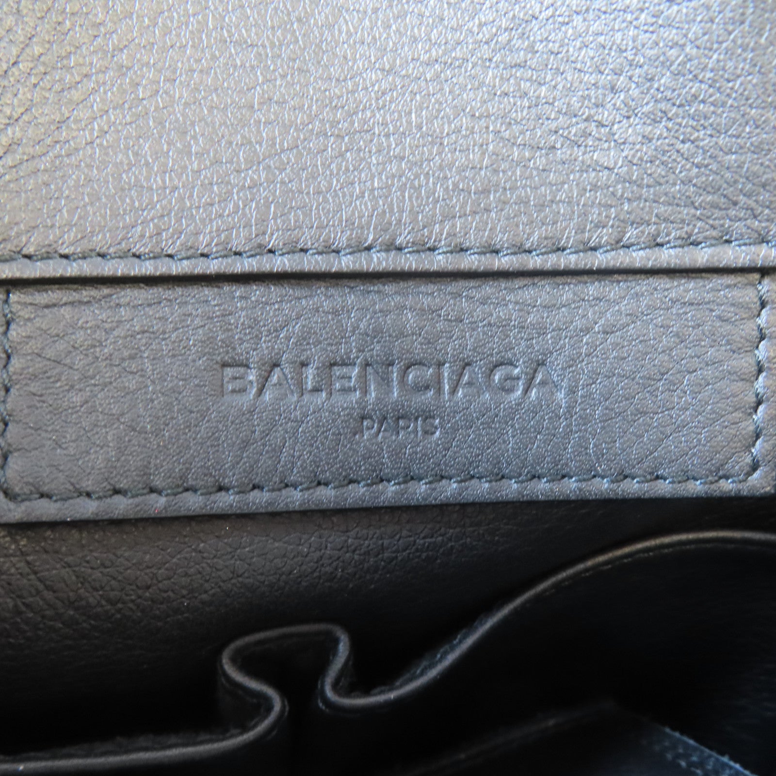 BALENCIAGA 【激減優惠】牛皮皮革Tote Bag銀扣手挽袋黑色