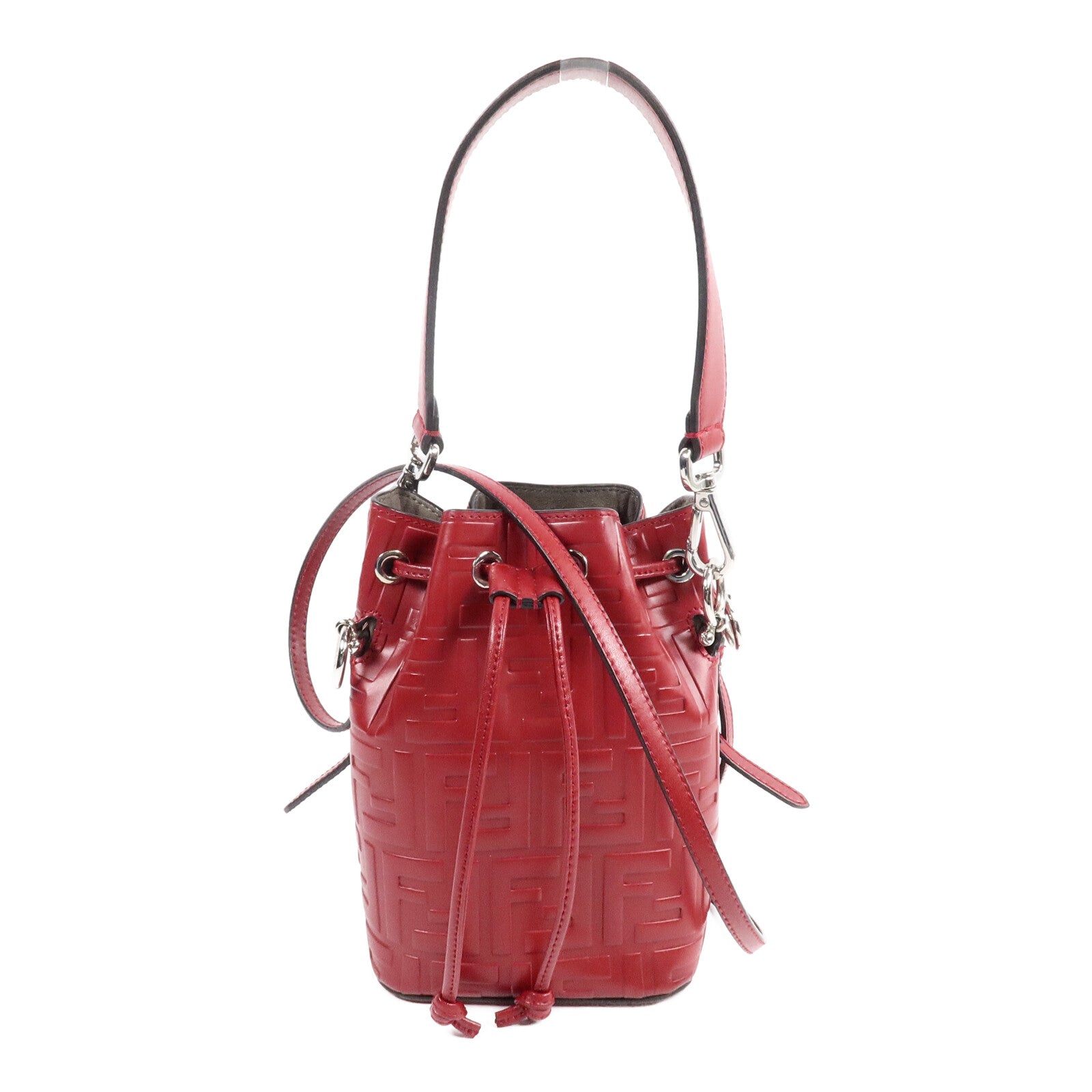 FENDI 牛皮皮革Mon Tresor Mini手挽肩背兩用袋