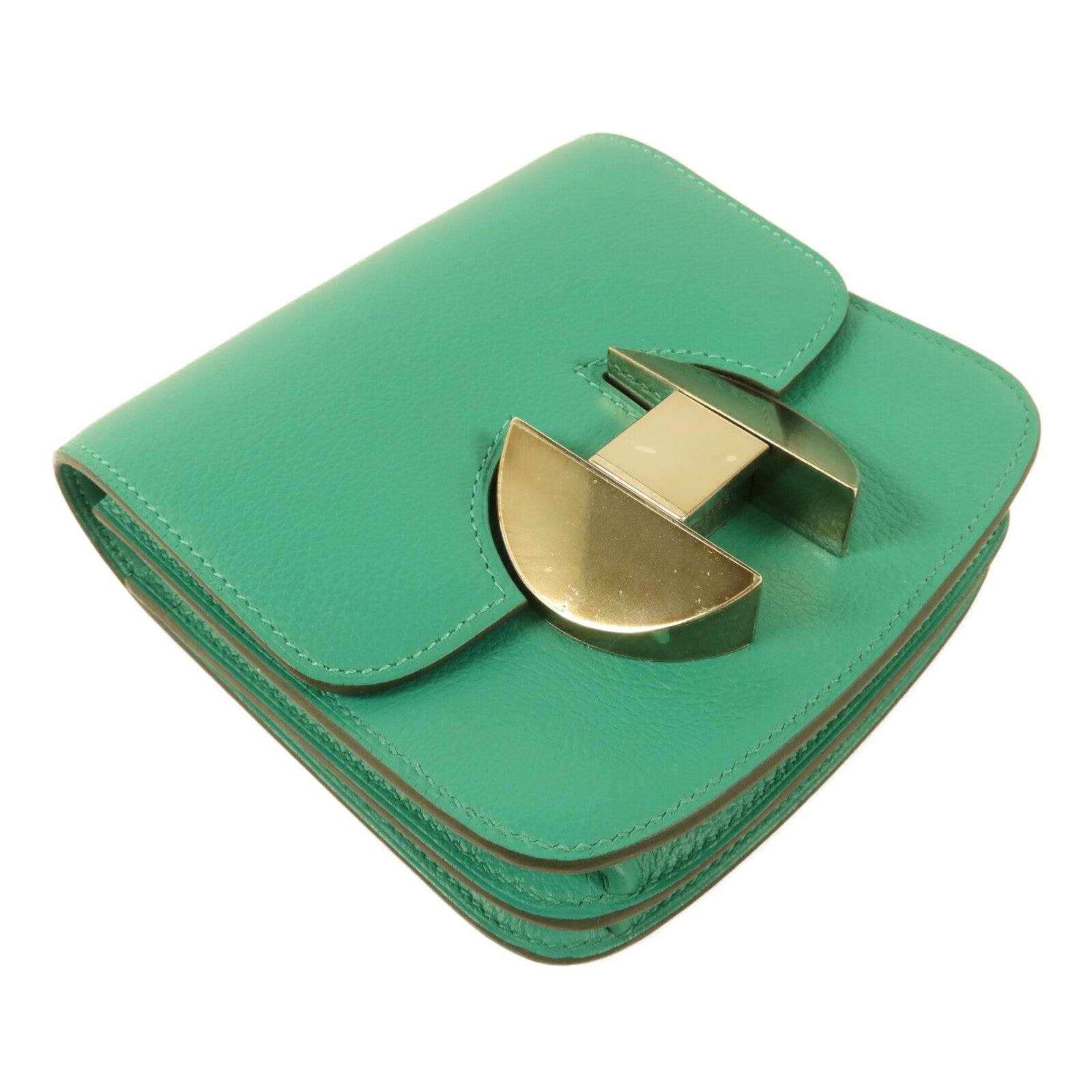 HERMES Evercolor皮革2002 Wallet錢包Vert Verone