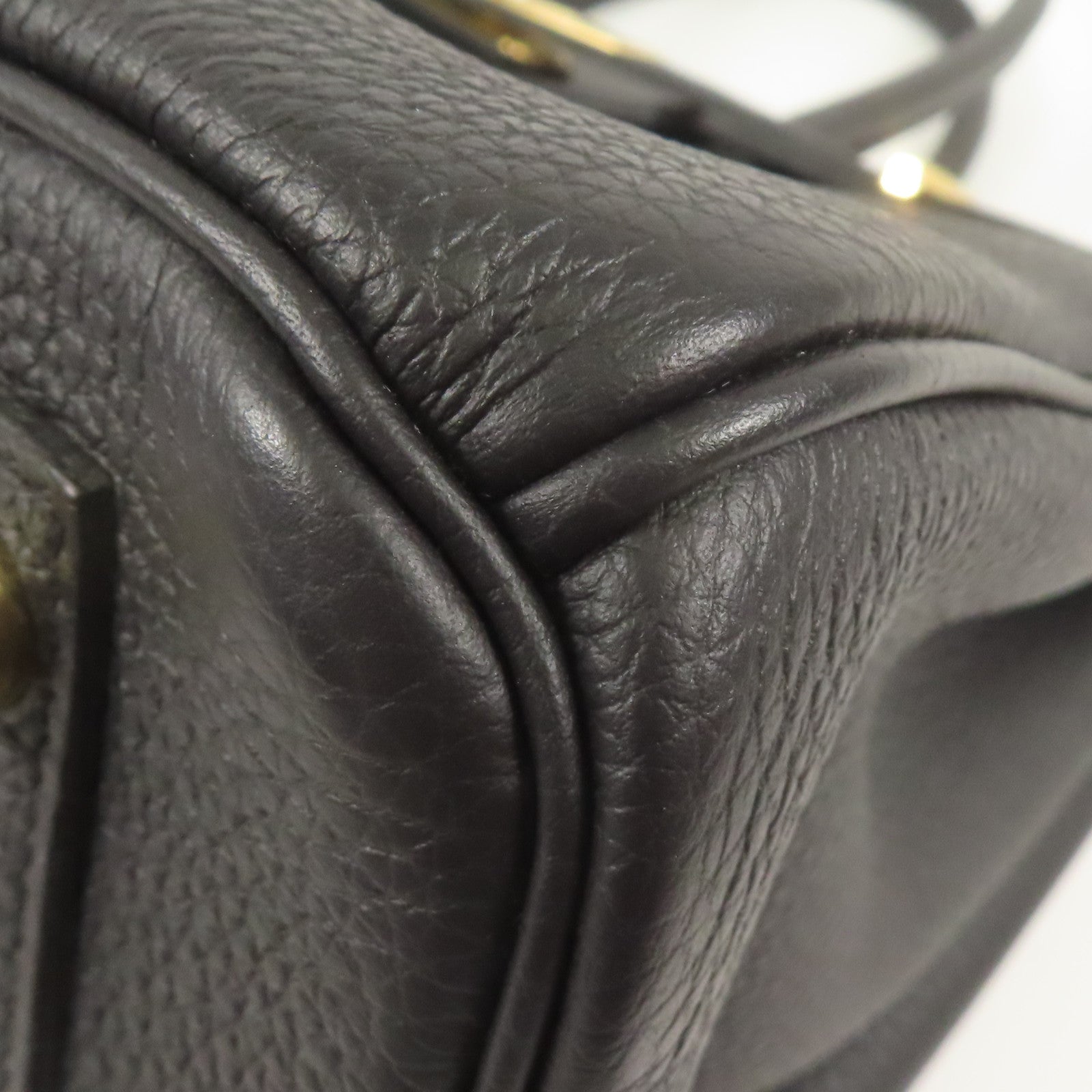 HERMES Togo皮革Birkin 30金扣手挽袋Black