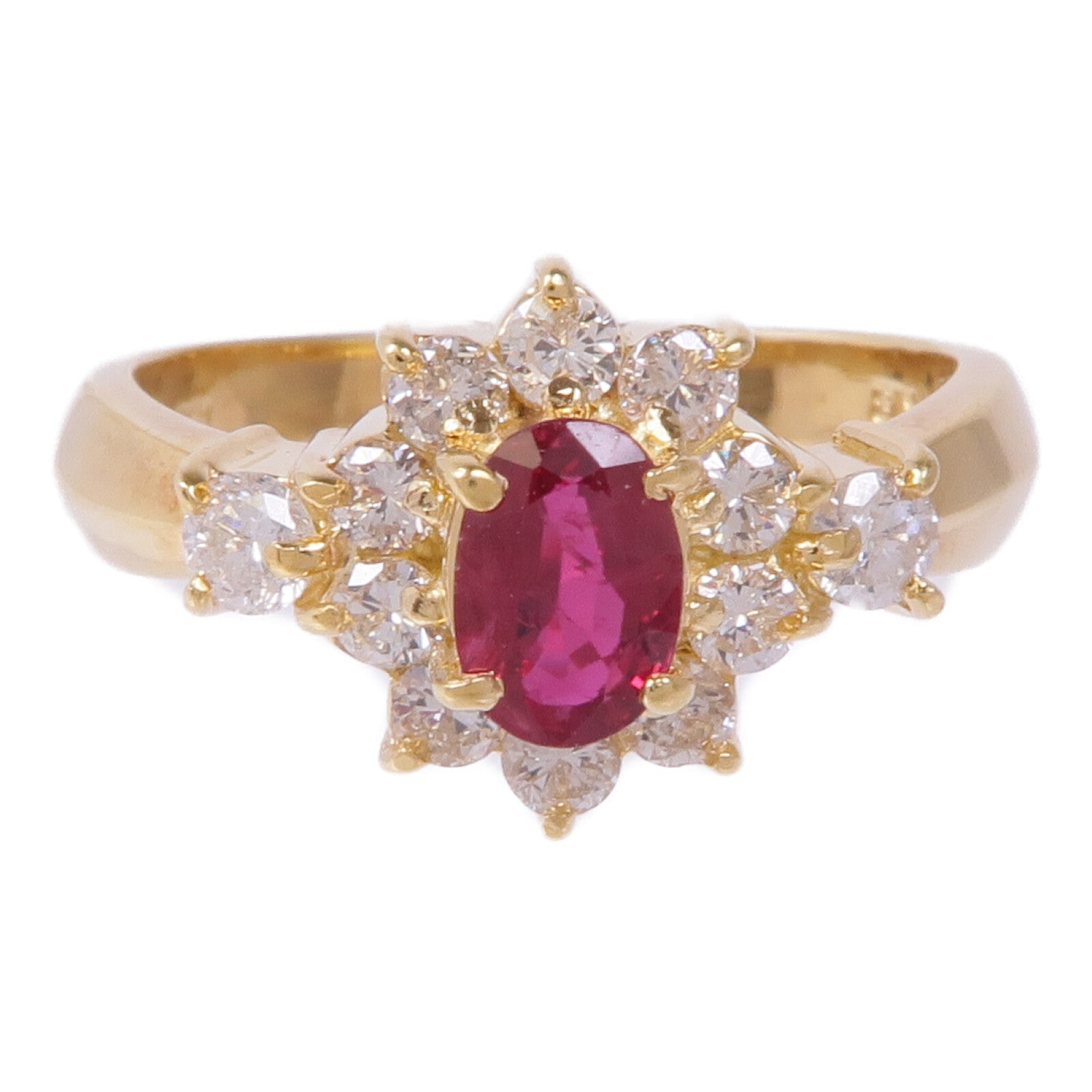 JEWELRY 18K黃金Spinel Diamond Ring尖晶石/鑽石戒指US#6.5