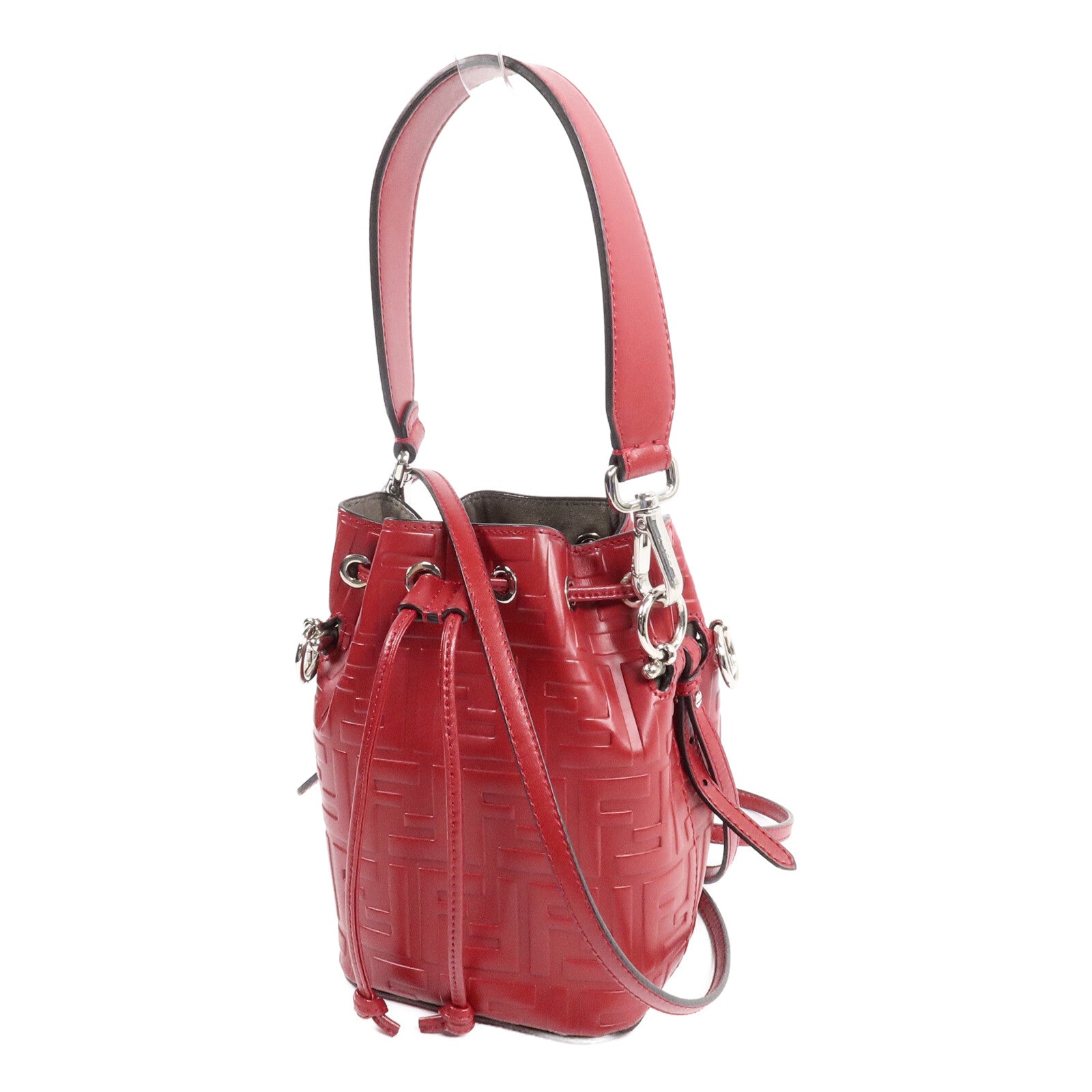 FENDI 牛皮皮革Mon Tresor Mini手挽肩背兩用袋