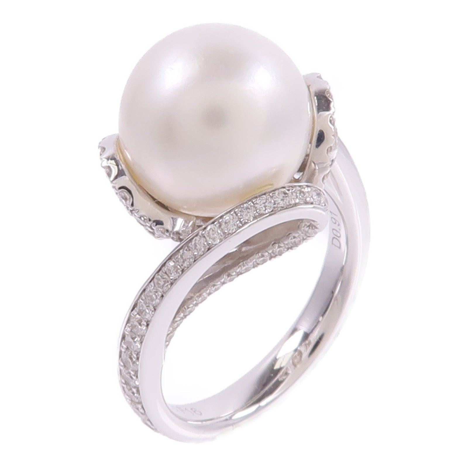 JEWELRY 18K黃金Pearl Diamond Ring珍珠/鑽石戒指