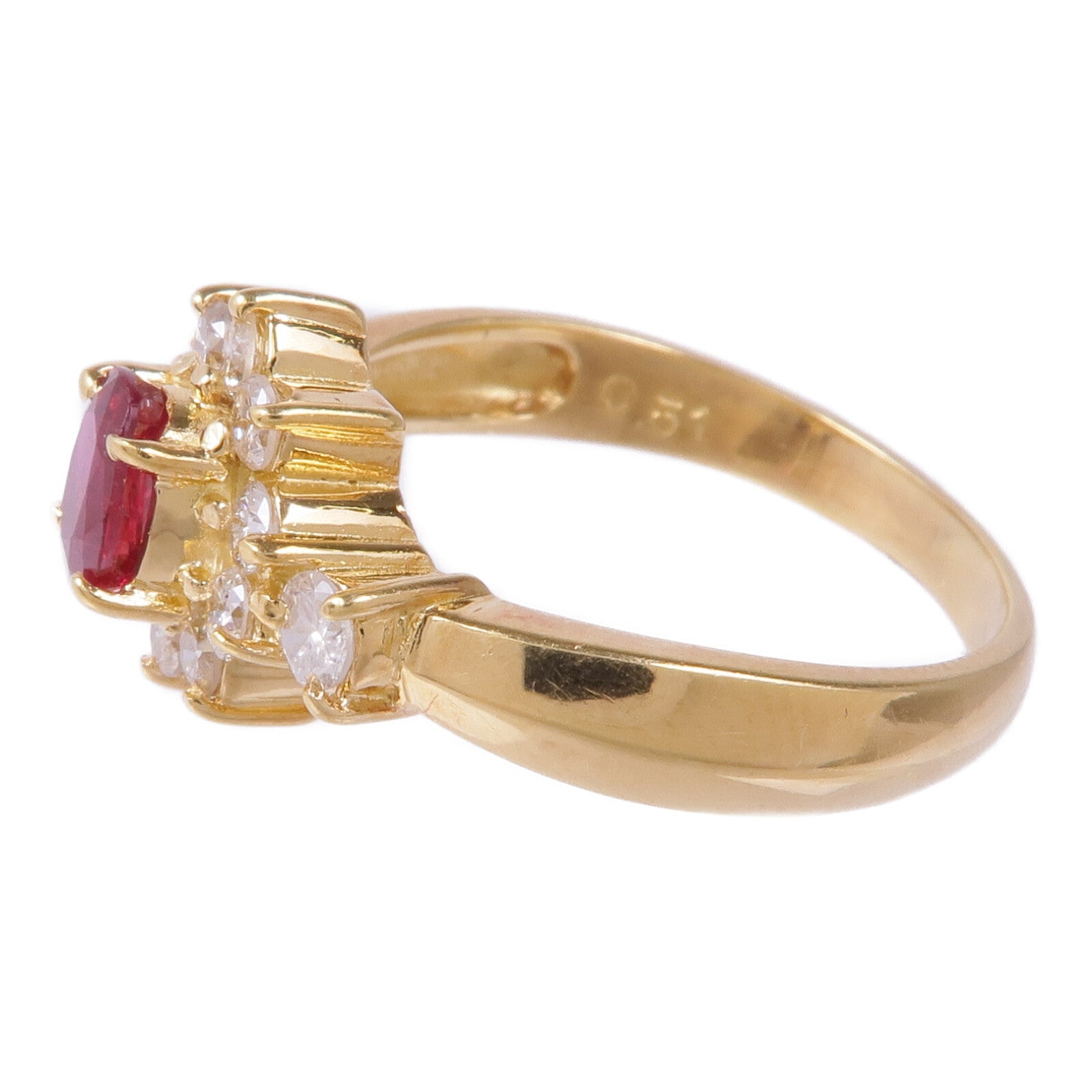 JEWELRY 18K黃金Spinel Diamond Ring尖晶石/鑽石戒指US#6.5