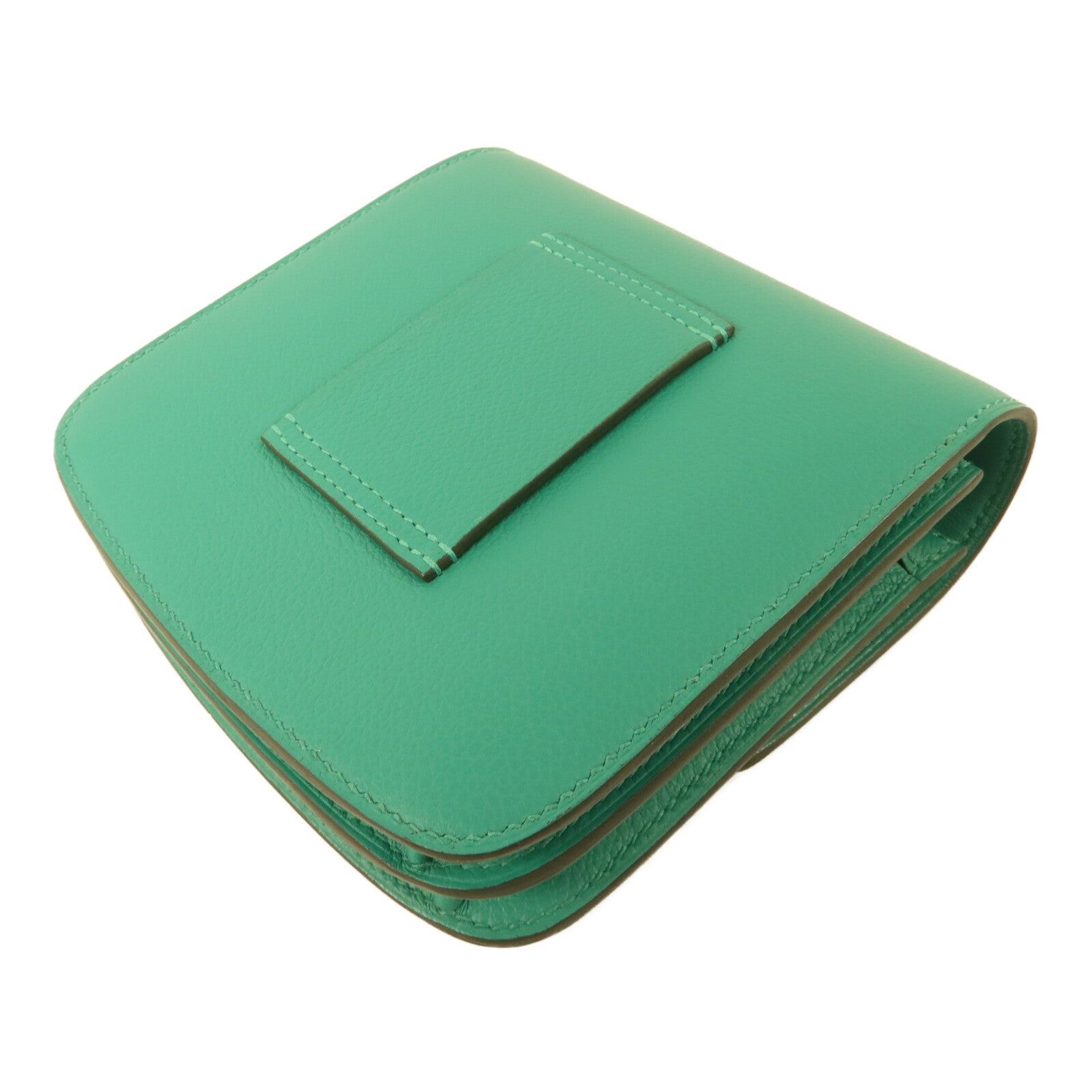 HERMES Evercolor皮革2002 Wallet錢包Vert Verone