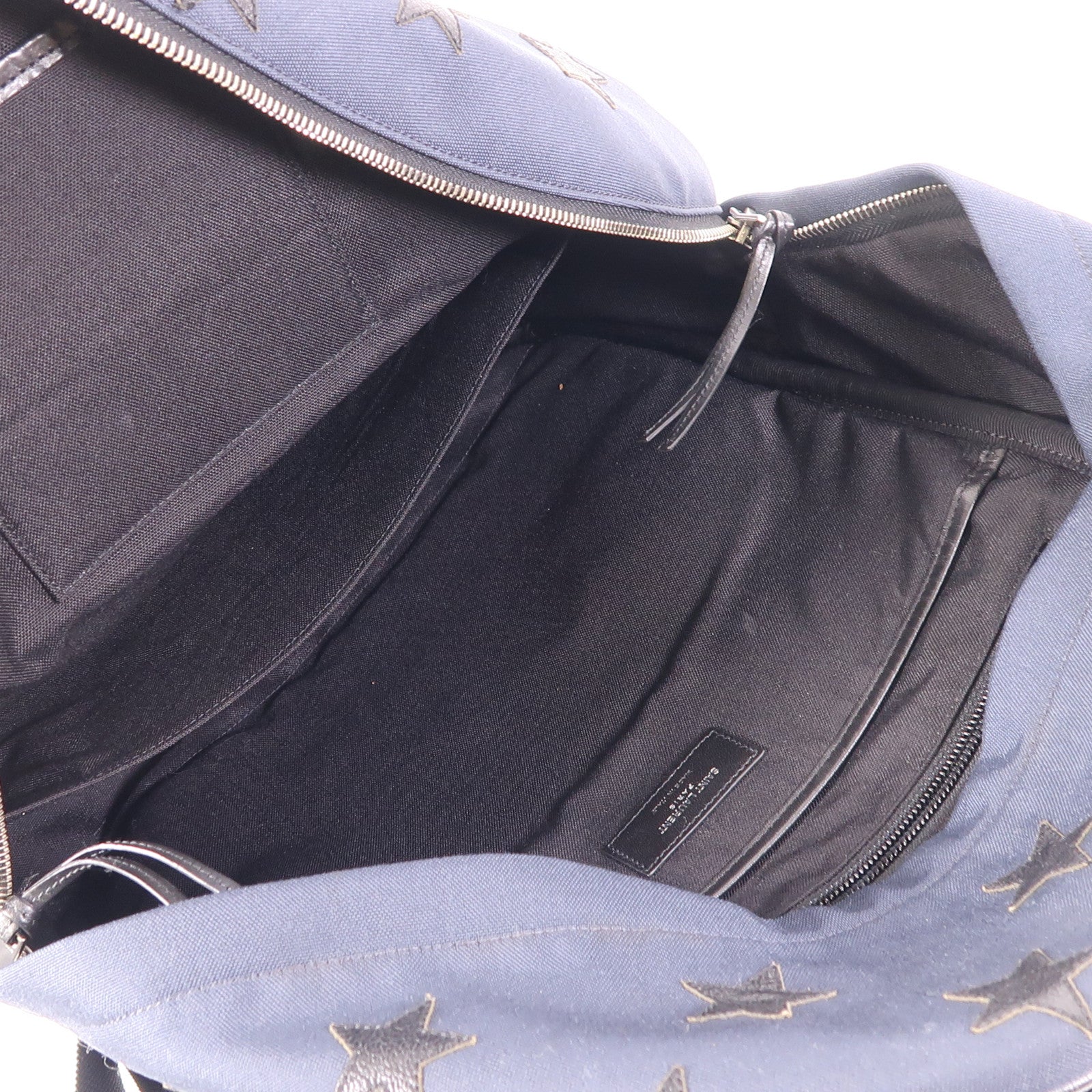 SAINT LAURENT 帆布Backpack銀扣背包