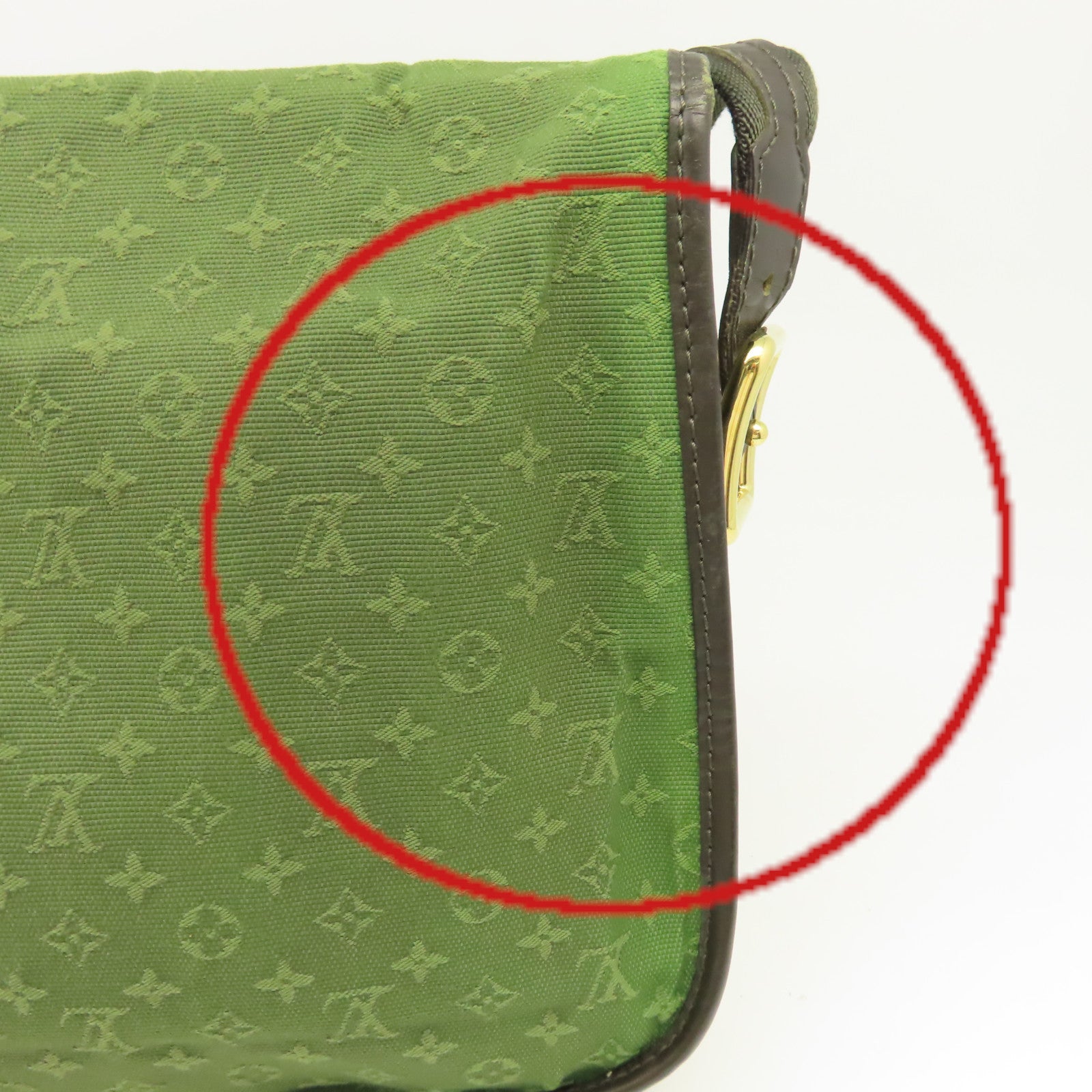 LOUIS VUITTON 【激減優惠】Monogram Mini Berangene Shoulder Bag肩背袋綠色/啡色
