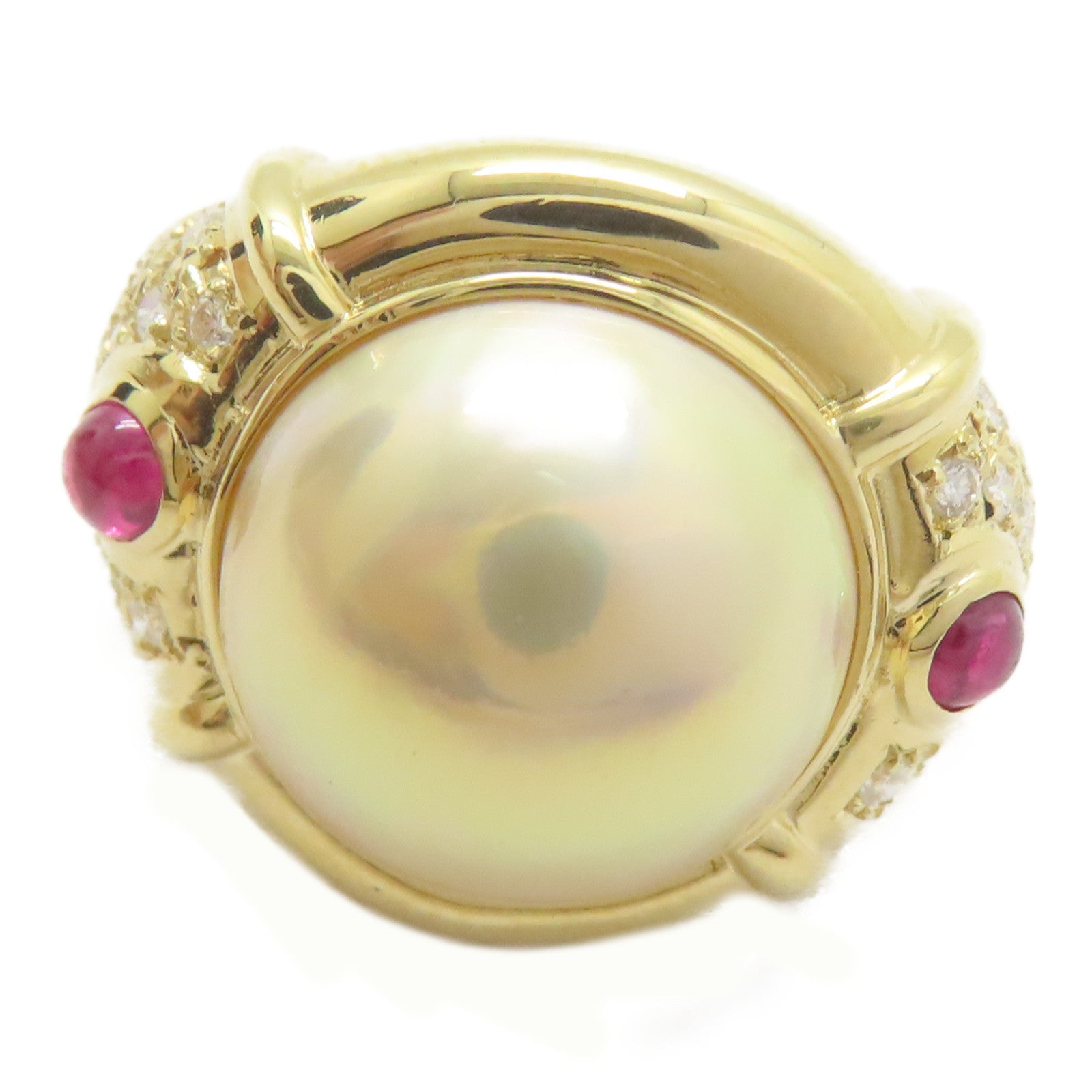 TASAKI 18K黃金/Pearl Ring 13mm珍珠戒指US#5.75