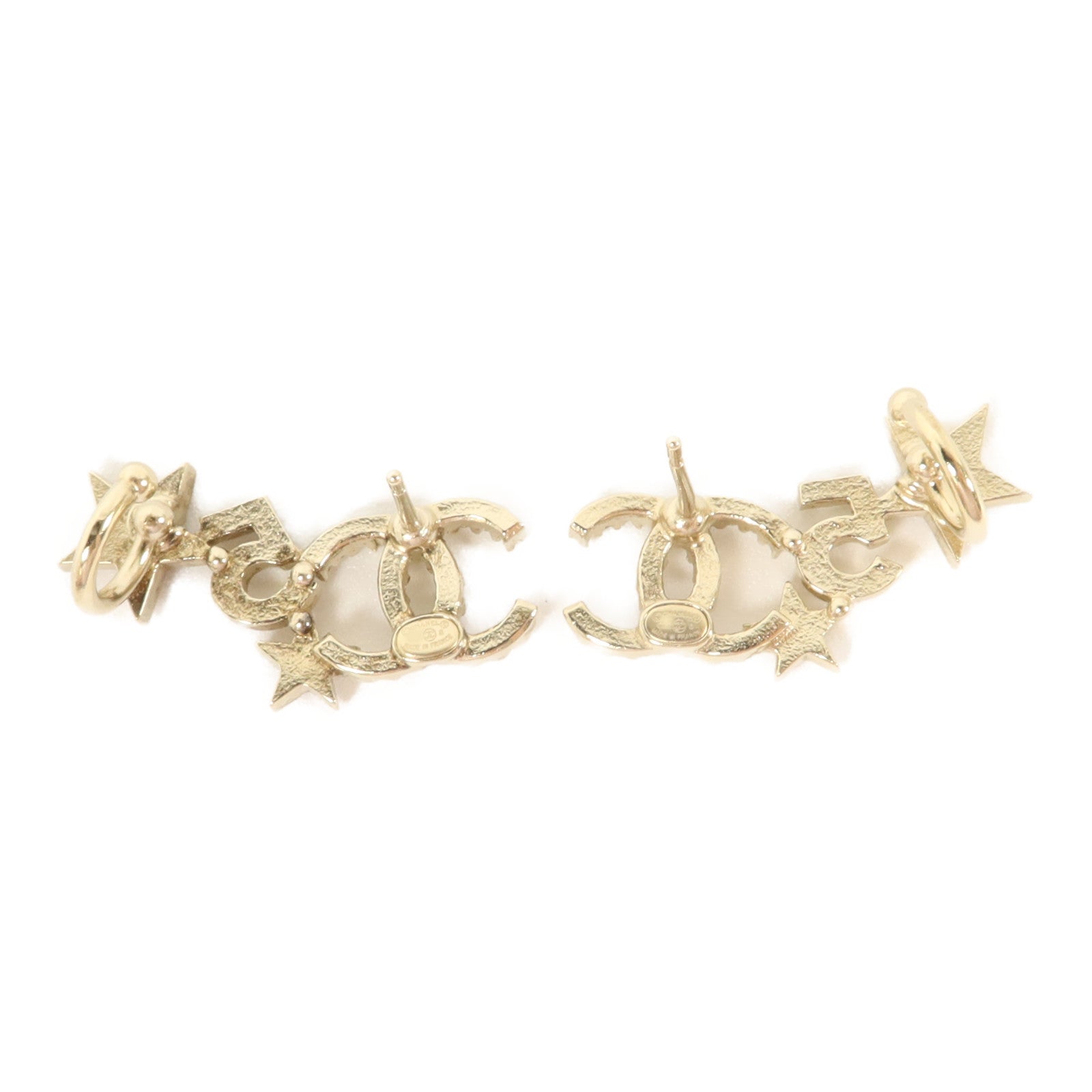CHANEL 金屬/水晶Pierced Earring耳環