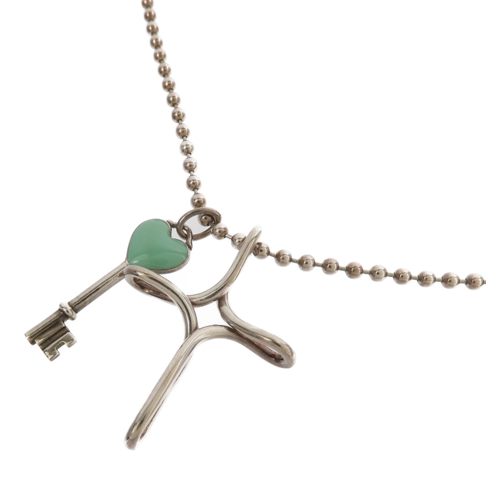 TIFFANY＆CO 925純銀Infinity Cross & Key Necklace項鍊
