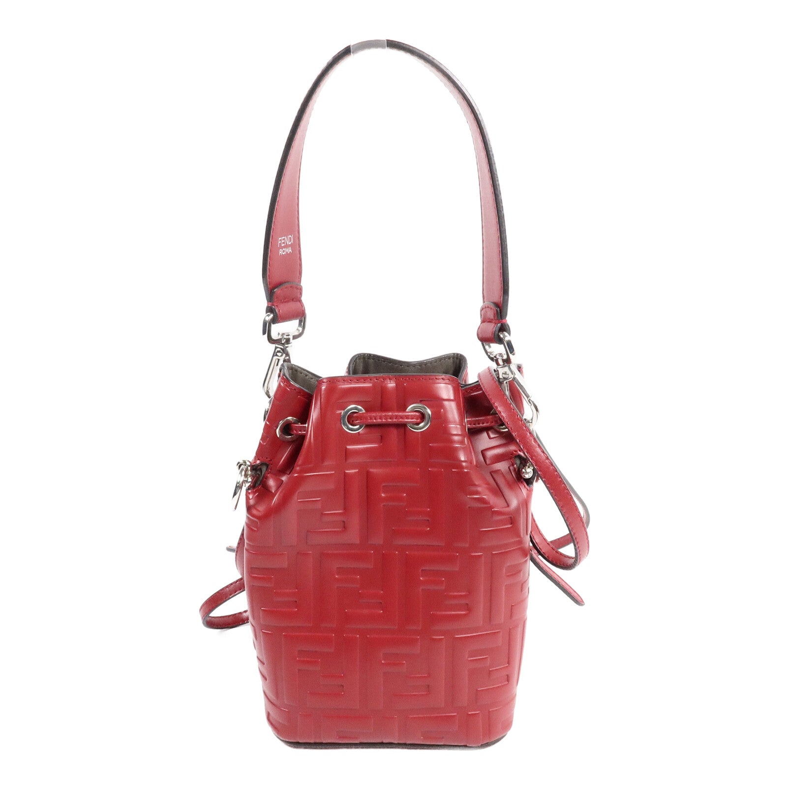 FENDI 牛皮皮革Mon Tresor Mini手挽肩背兩用袋