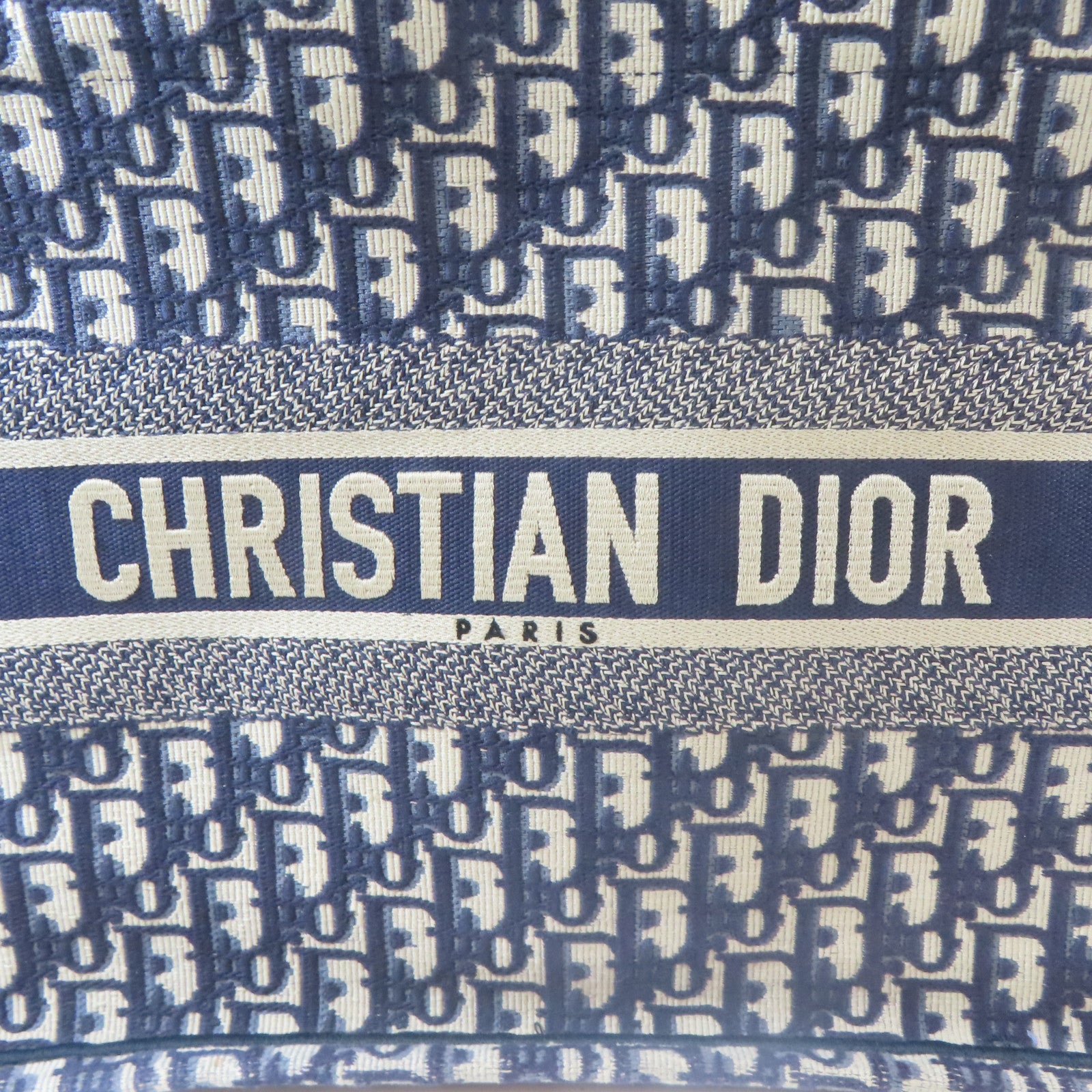 Dior 【激減優惠】帆布Book Tote Medium手挽袋藍色/米色