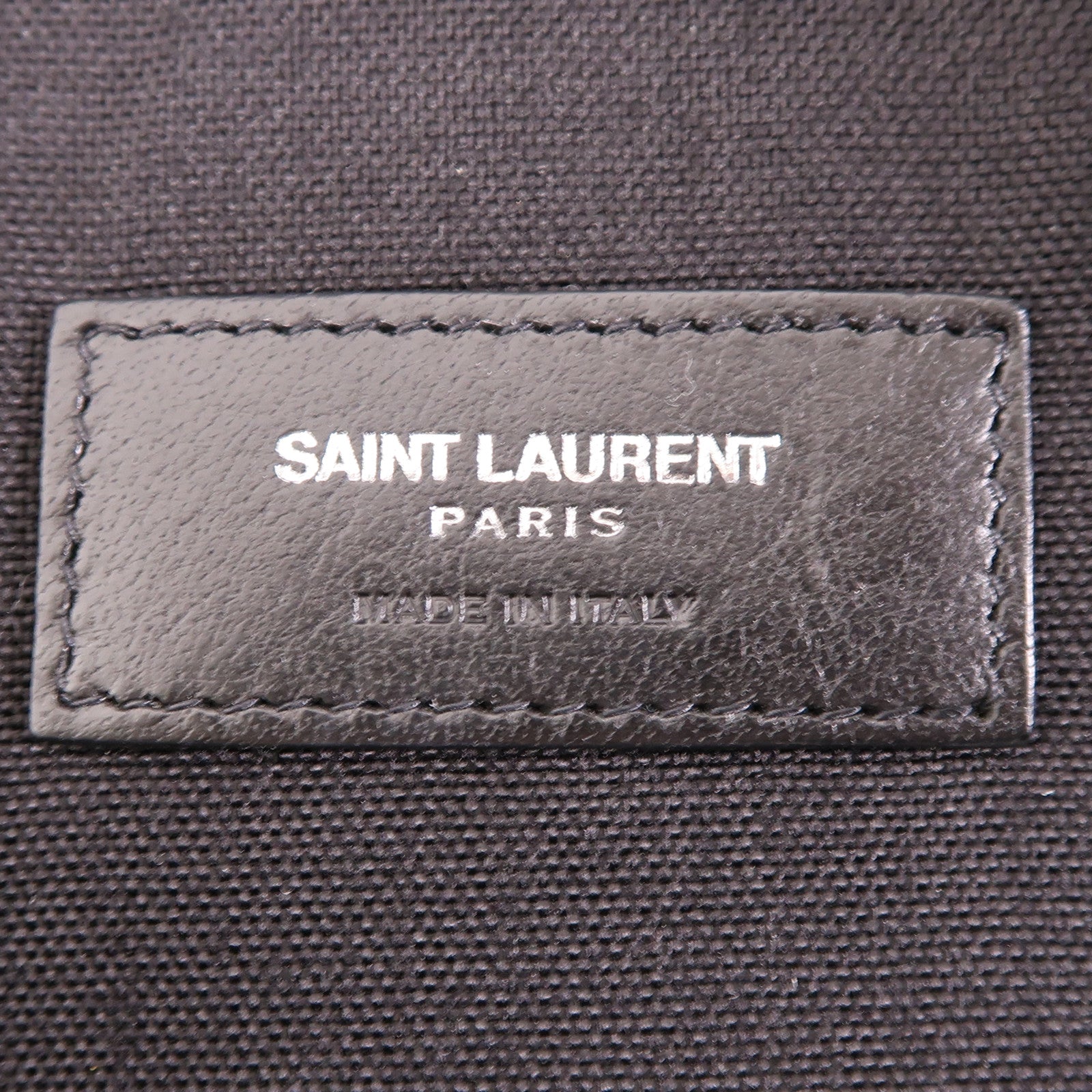 SAINT LAURENT 帆布Backpack銀扣背包