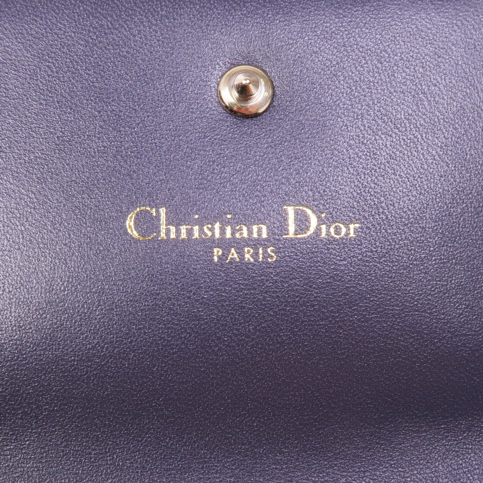 Dior 漆皮皮革Diorama金扣錢包