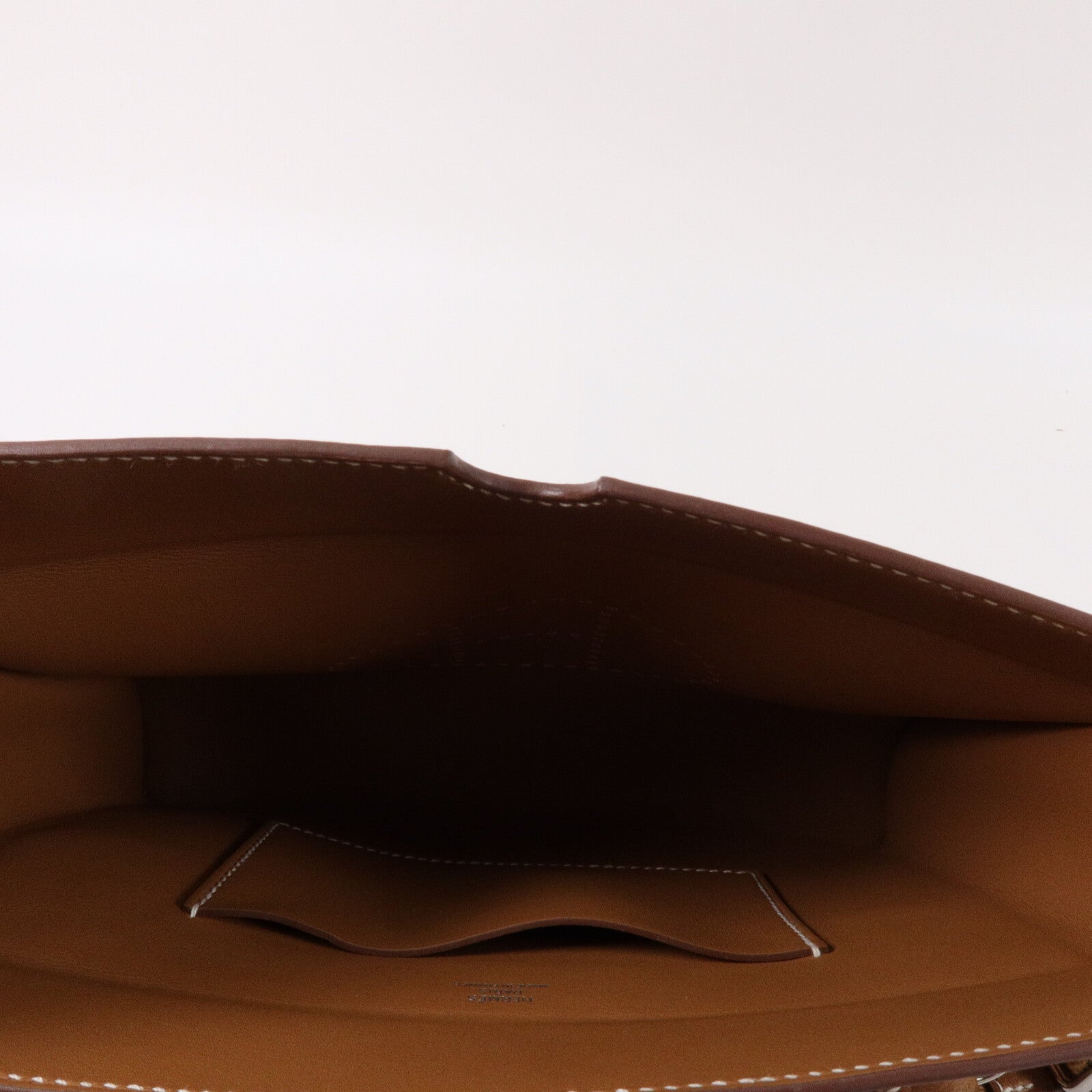 HERMES Barenia皮革Videpohes肩背袋Fauve
