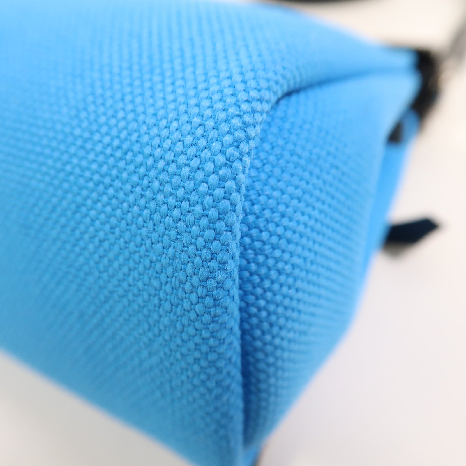 HERMES 【激減優惠】帆布Herbag Zip 20銀扣肩背袋Bleu Riviera/Noir