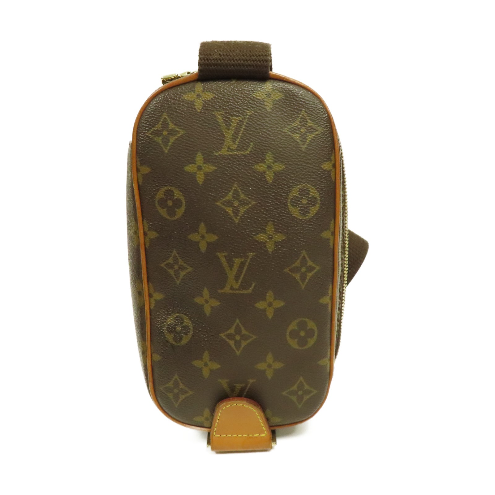 LOUIS VUITTON Monogram Pochette Gange金扣肩背袋啡色
