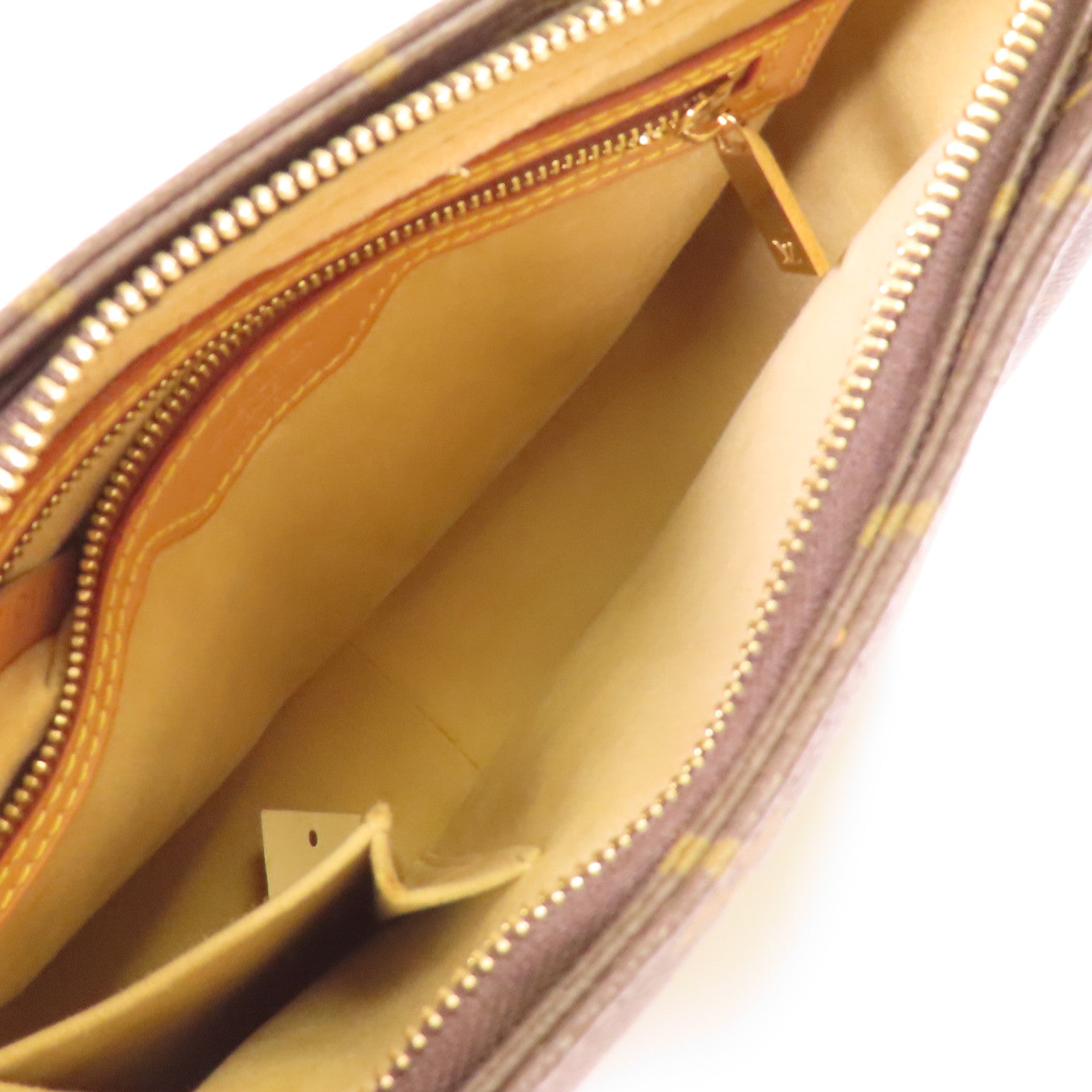 LOUIS VUITTON Monogram Looping MM金扣肩背袋棕色
