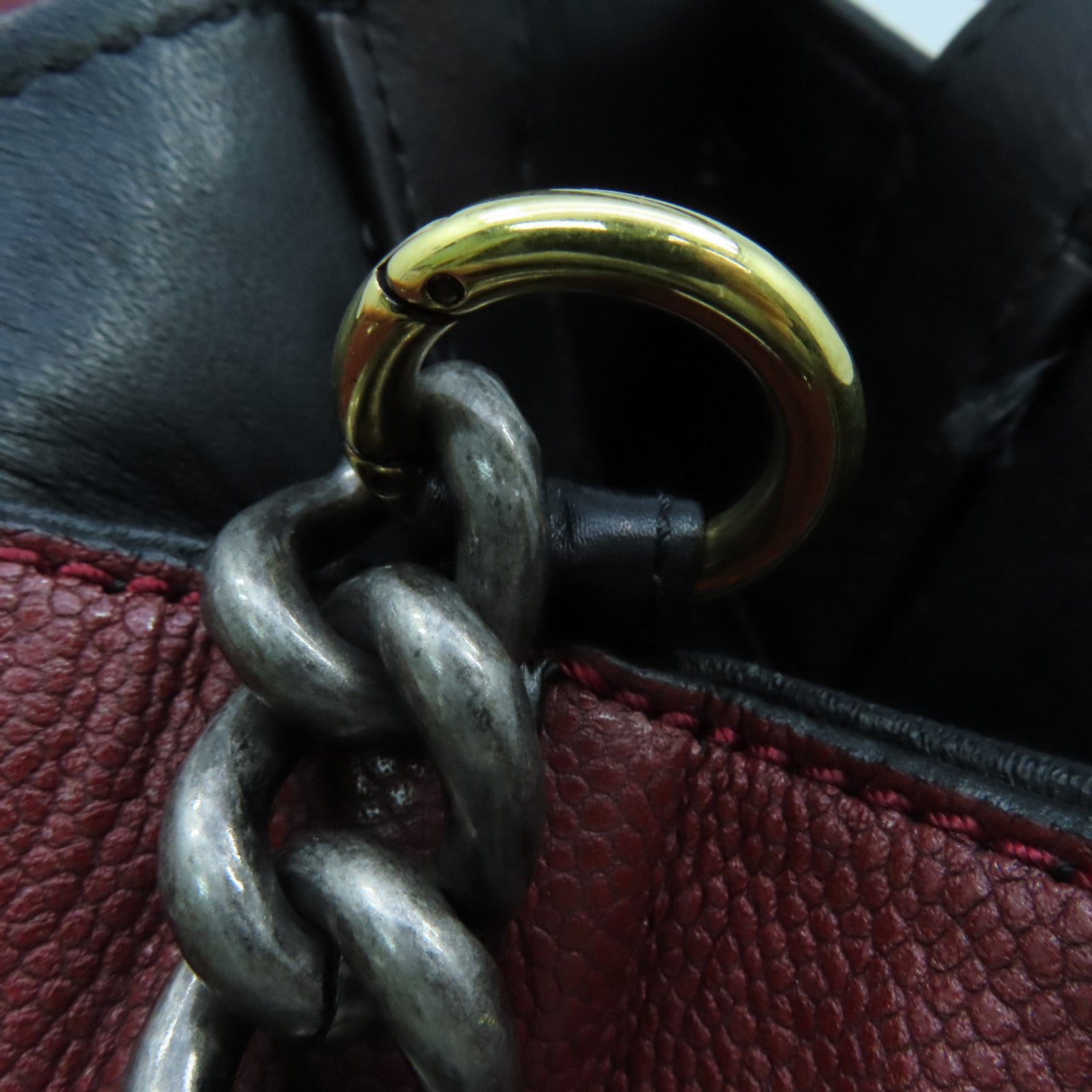 CHANEL 牛皮皮革2.55 2way Shoulder Bag手挽肩背兩用袋紅色/黑色