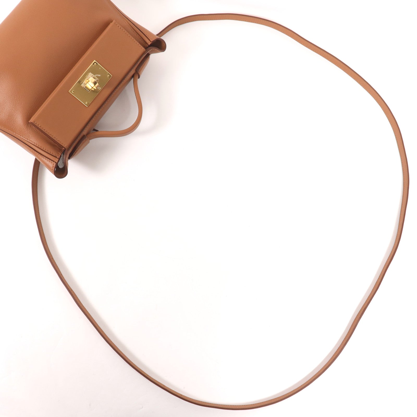 HERMES Evercolor皮革24/24 Mini金扣手挽肩背兩用袋