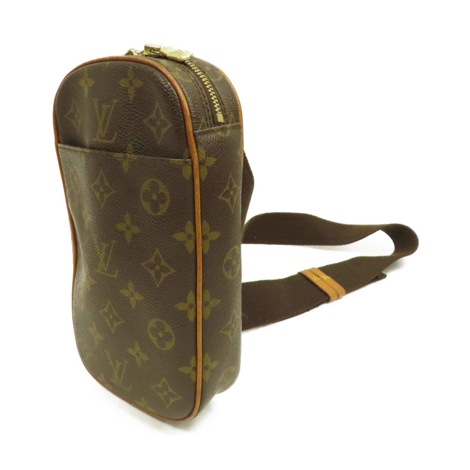 LOUIS VUITTON Monogram Pochette Gange金扣肩背袋啡色