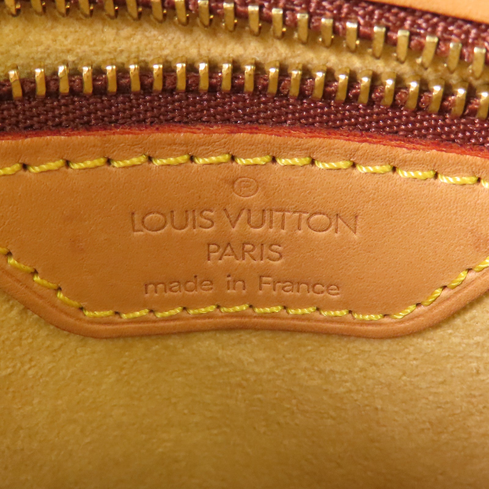 LOUIS VUITTON Monogram Looping MM金扣肩背袋棕色