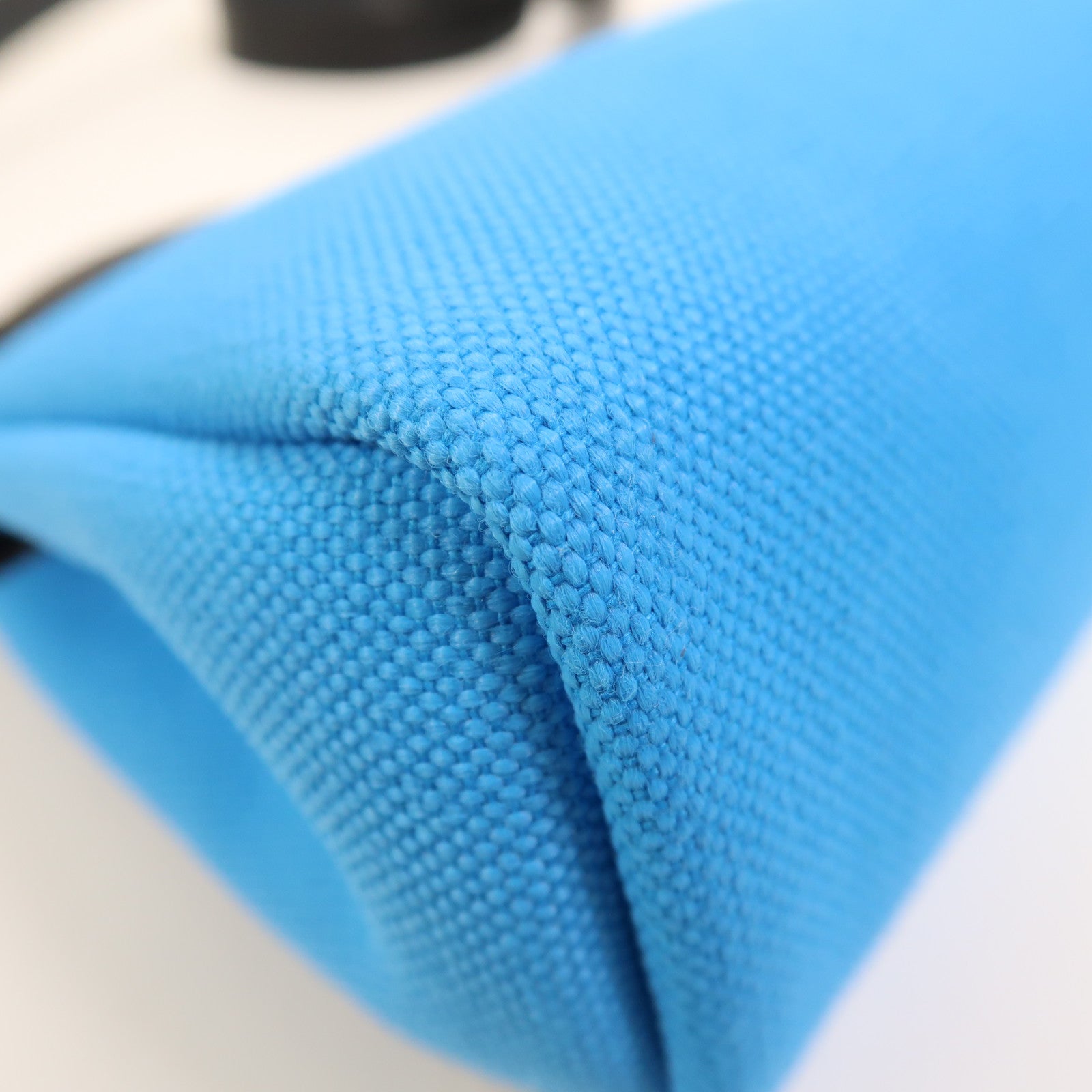 HERMES 帆布Herbag Zip 20銀扣肩背袋Bleu Riviera/Noir