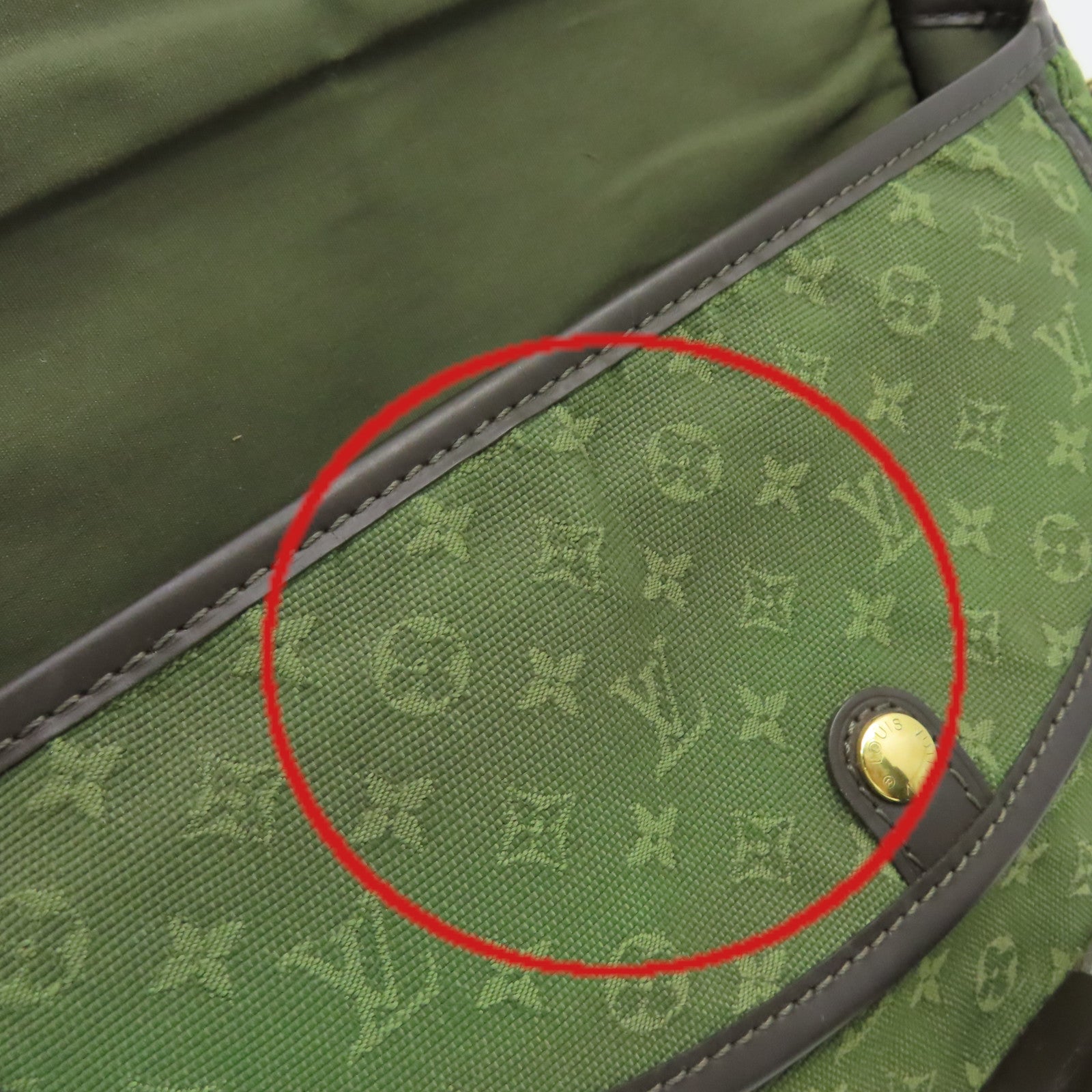 LOUIS VUITTON 【激減優惠】Monogram Mini Berangene Shoulder Bag肩背袋綠色/啡色