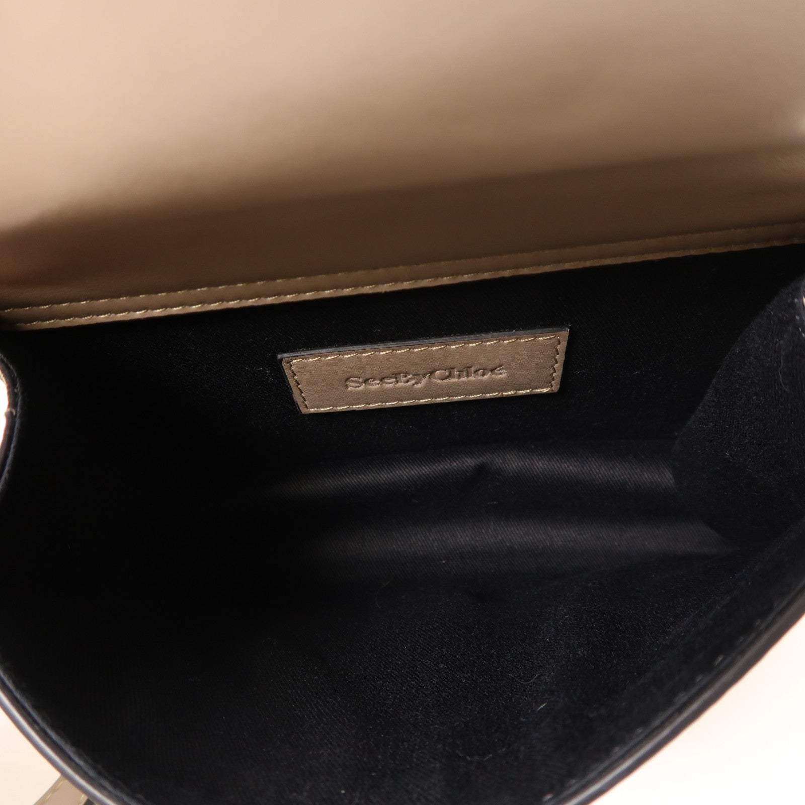 SEE BY CHLOE 牛皮皮革2 Way Shoulder金扣手挽肩背兩用袋