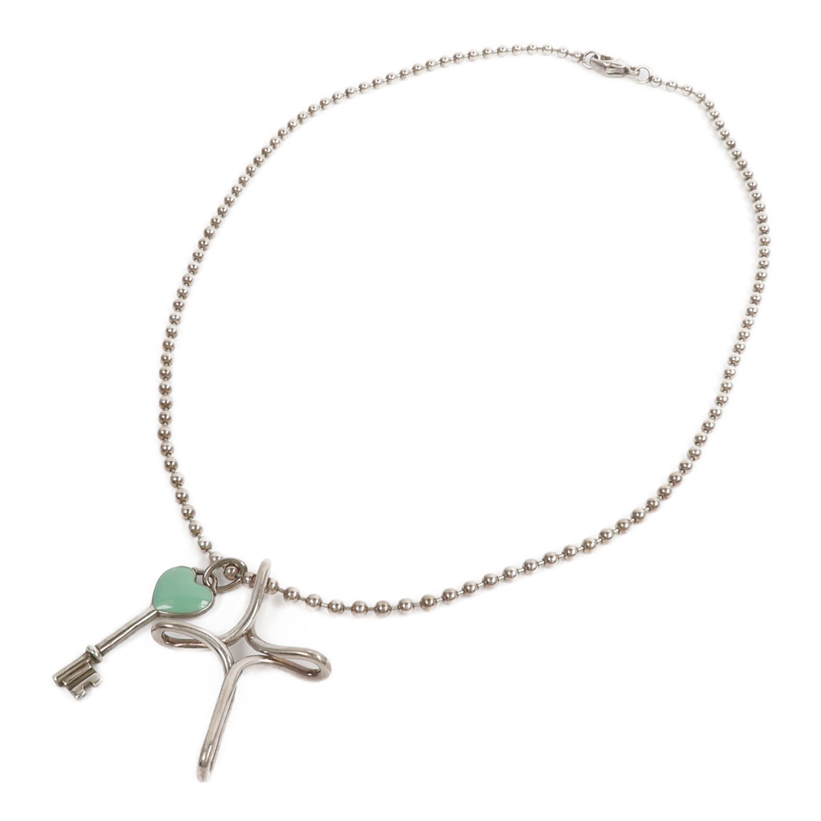 TIFFANY＆CO 925純銀Infinity Cross & Key Necklace項鍊