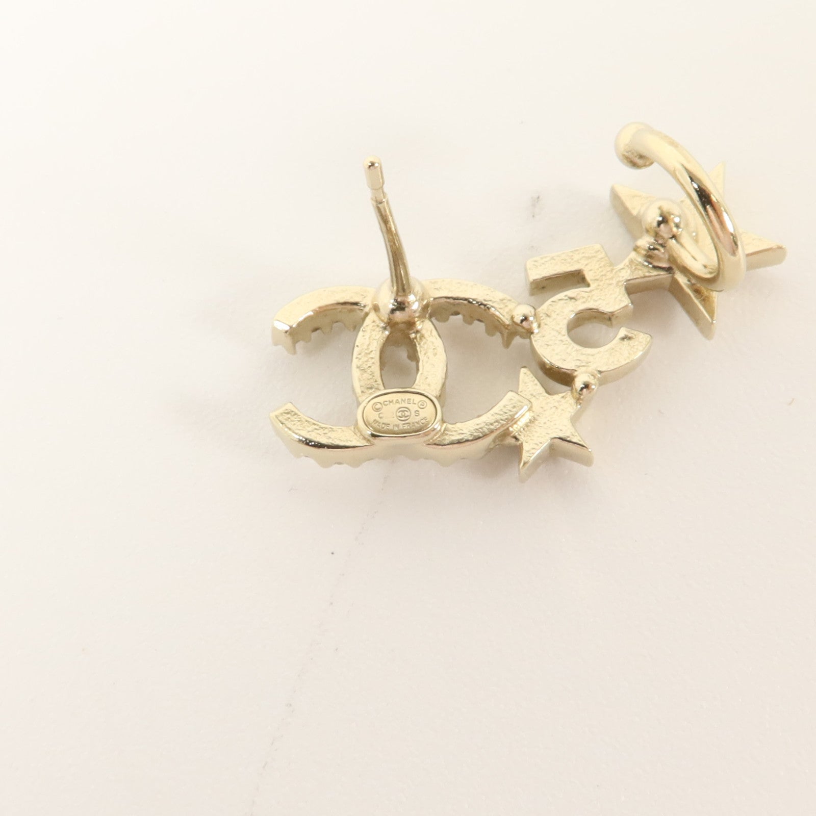 CHANEL 金屬/水晶Pierced Earring耳環