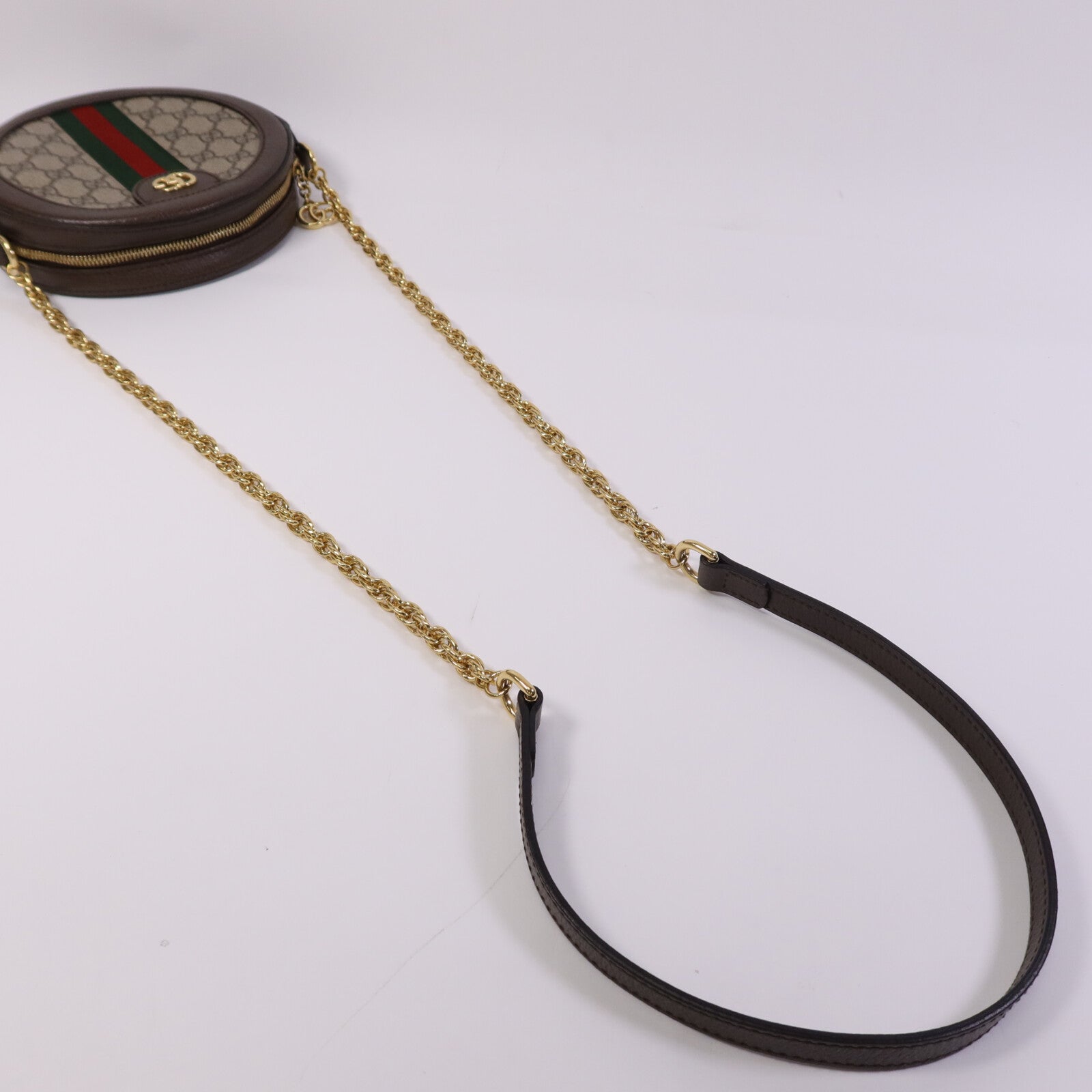 GUCCI 帆布Ophidia GG Mini金扣鏈帶肩背袋