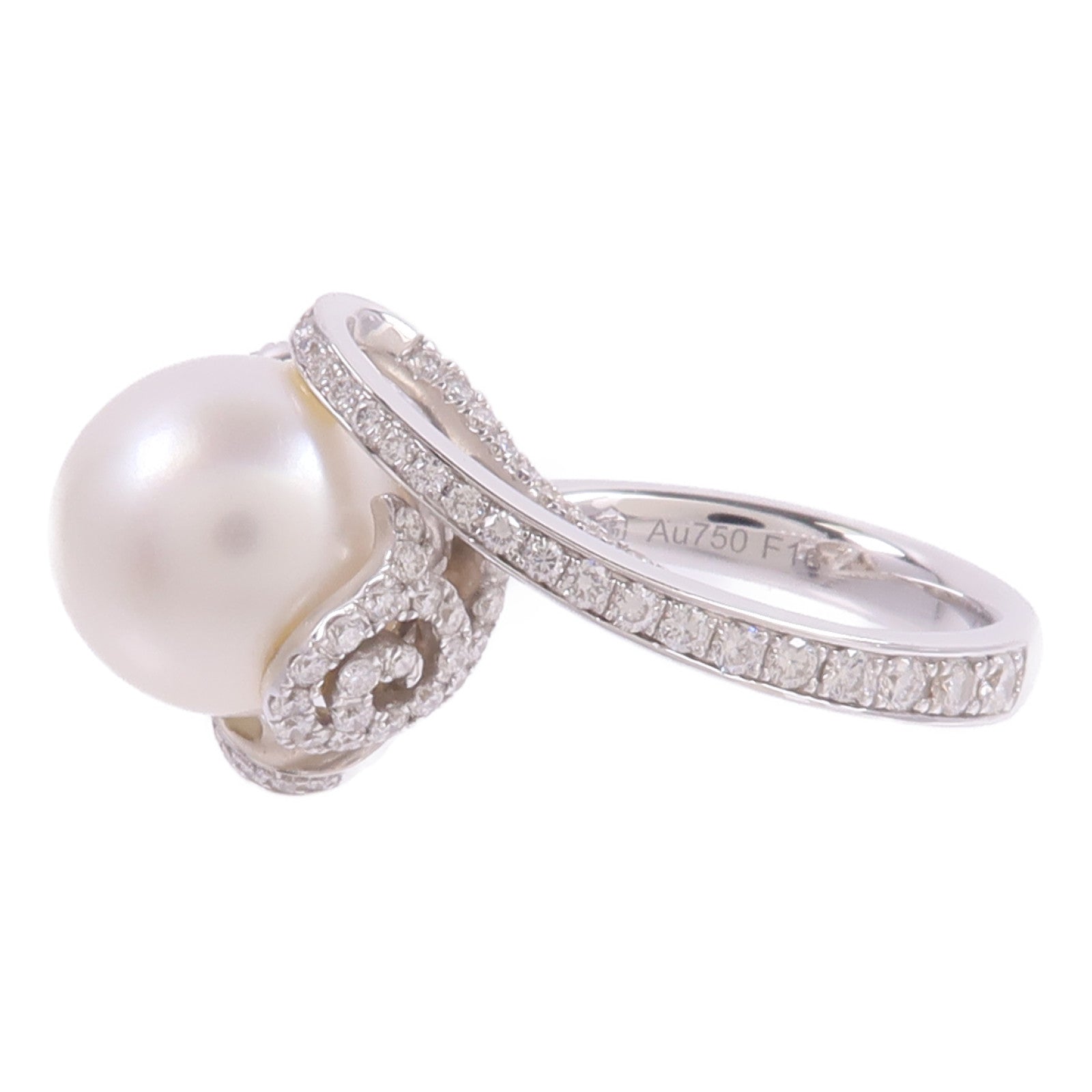 JEWELRY 18K黃金Pearl Diamond Ring珍珠/鑽石戒指