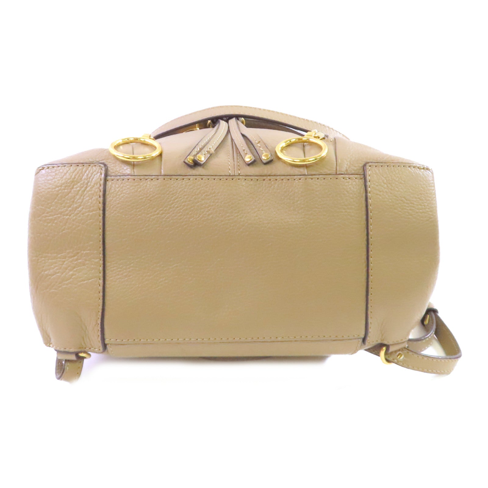 SEE BY CHLOE 牛皮皮革2Way Backpack金扣肩背背包兩用袋灰色