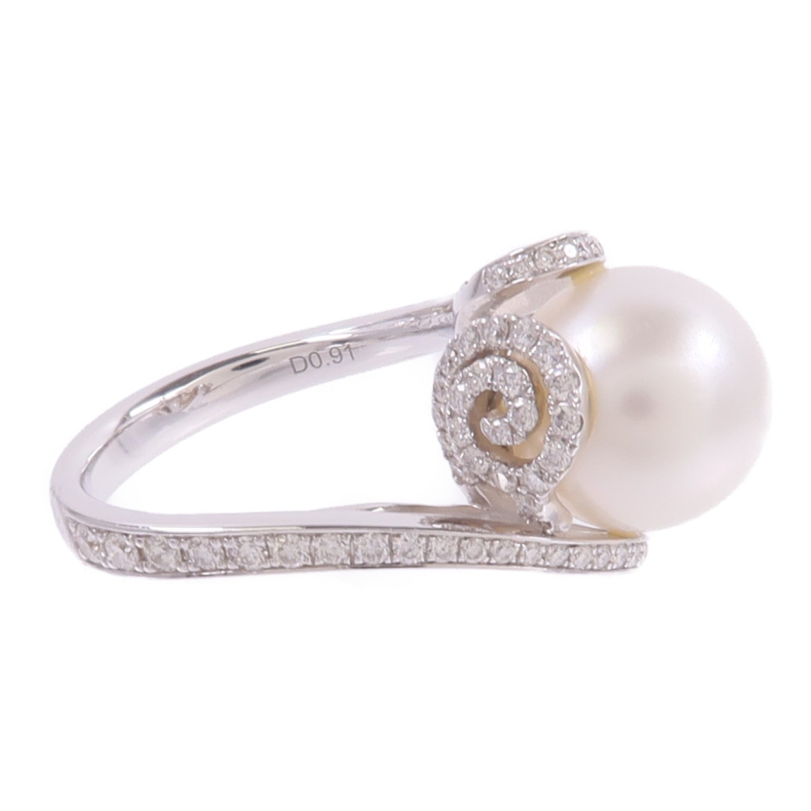 JEWELRY 18K黃金Pearl Diamond Ring珍珠/鑽石戒指