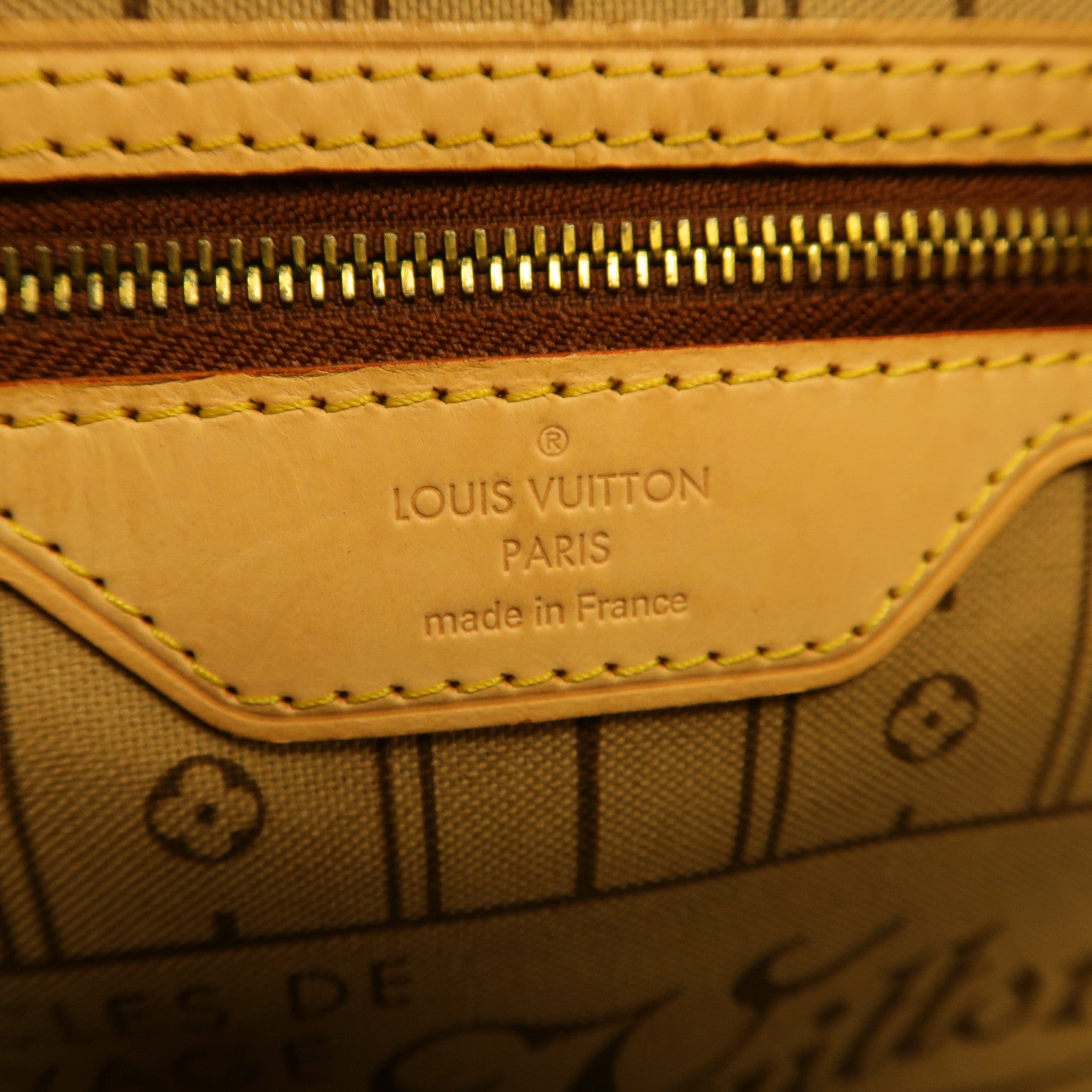 LOUIS VUITTON Monogram Neverfull MM金扣手挽袋啡色