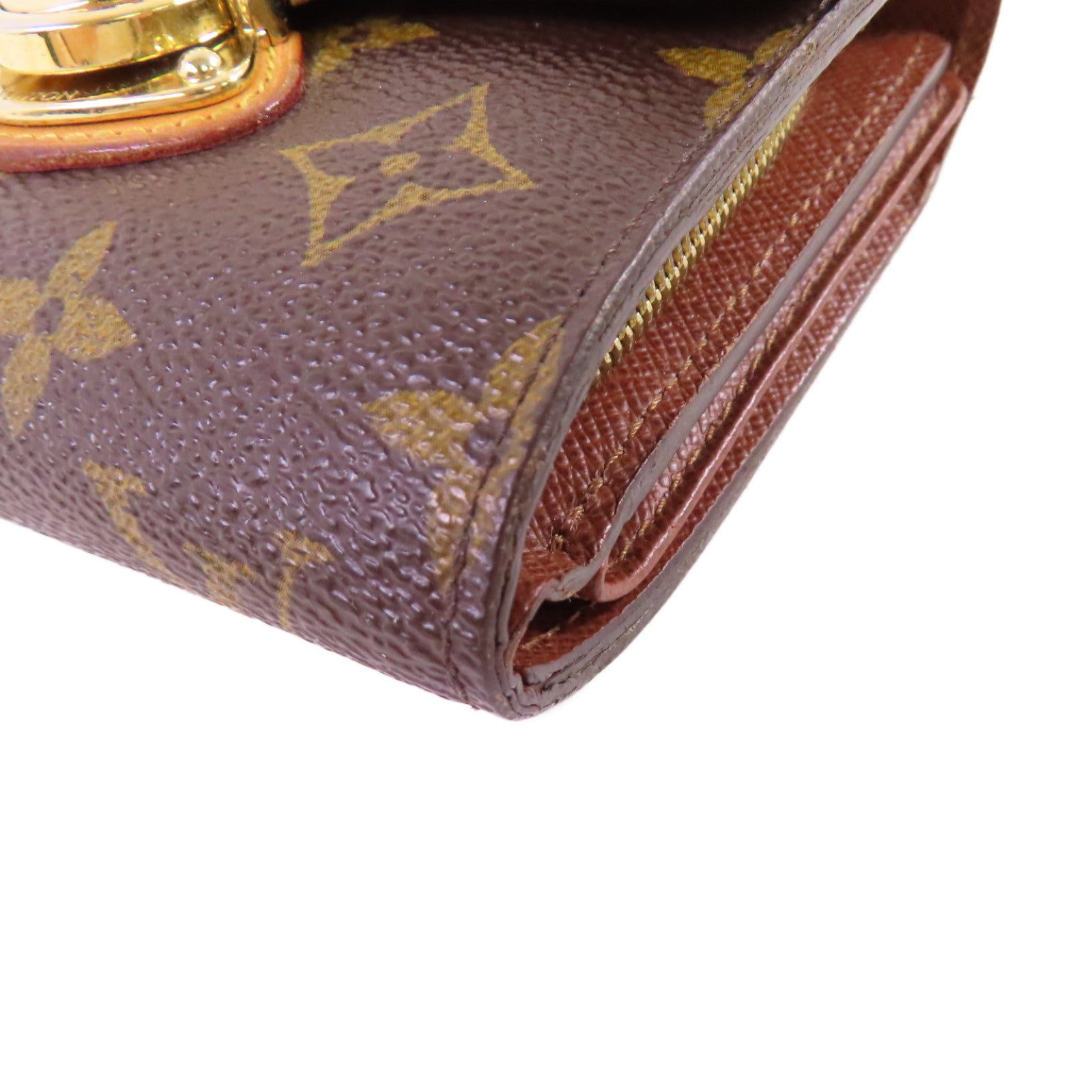 LOUIS VUITTON Monogram Joey Short Wallet金扣短錢包啡色