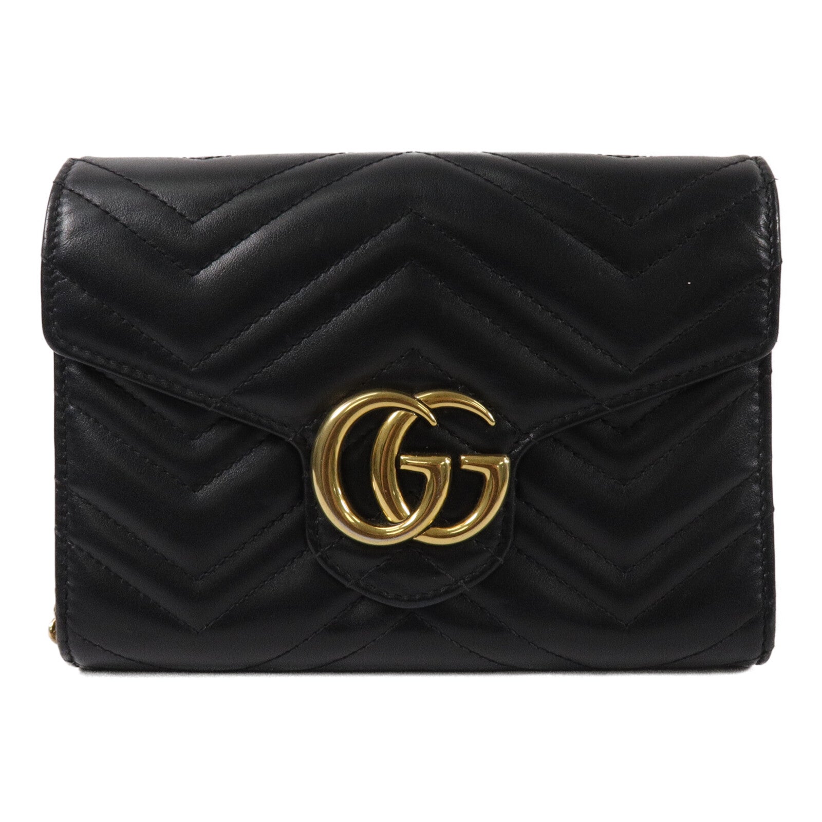 GUCCI 牛皮皮革GG Marmont鏈帶肩背袋