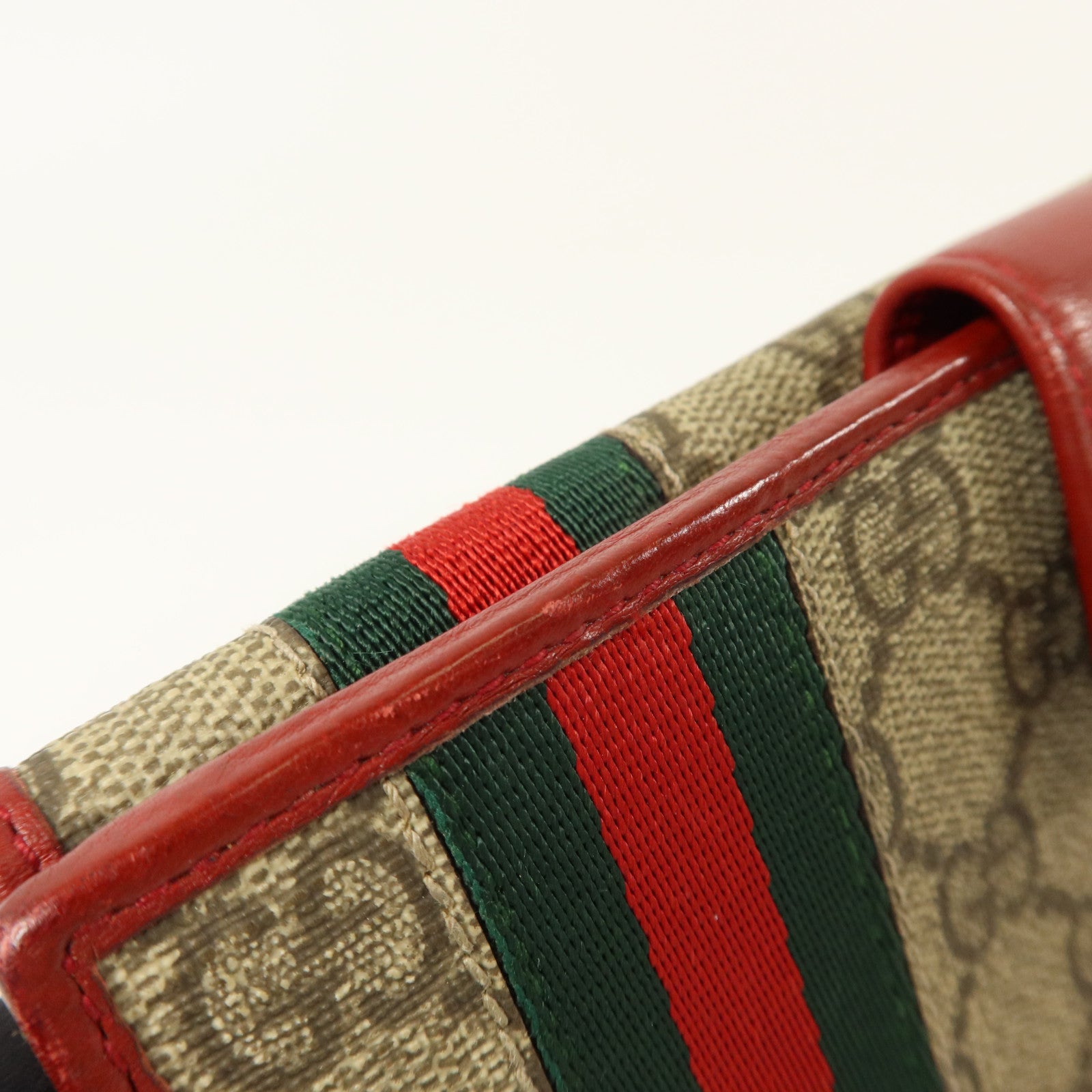 GUCCI 塗層帆布Wed Continental Long Wallet金扣長錢包