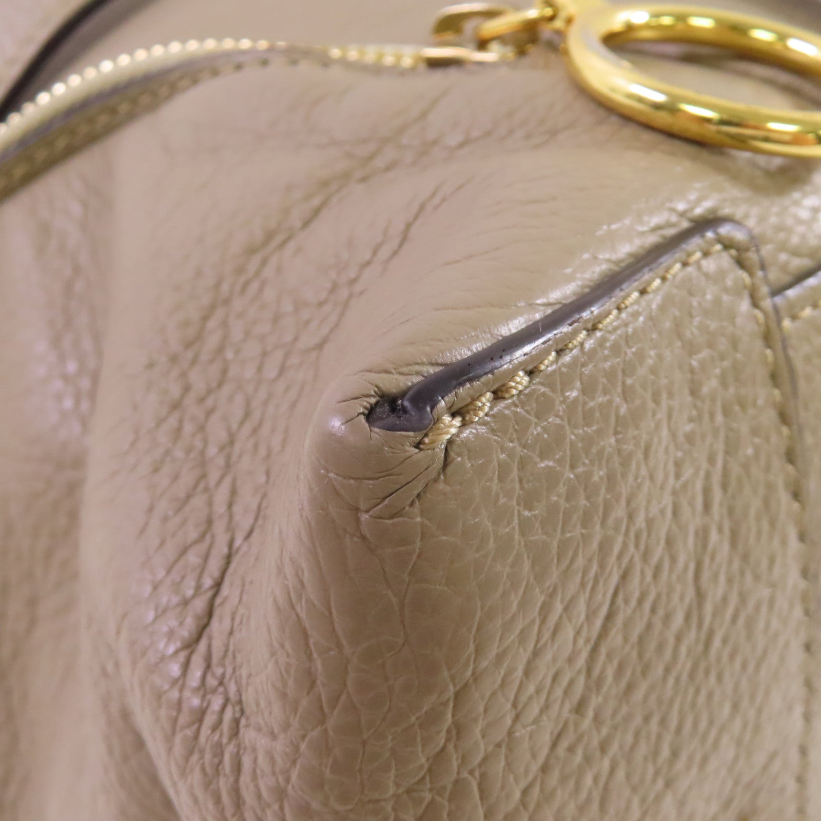 SEE BY CHLOE 牛皮皮革2Way Backpack金扣肩背背包兩用袋灰色
