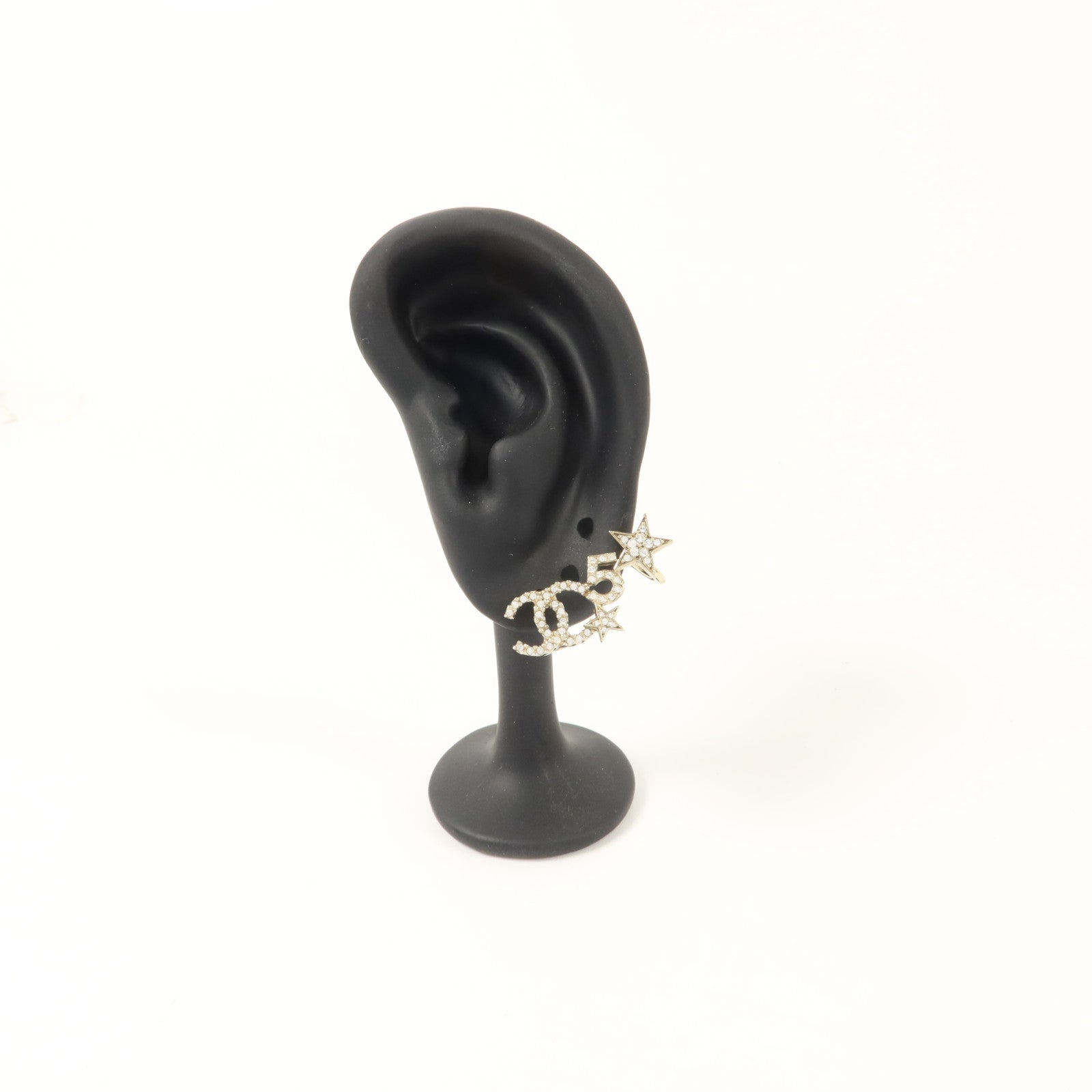 CHANEL 金屬/水晶Pierced Earring耳環