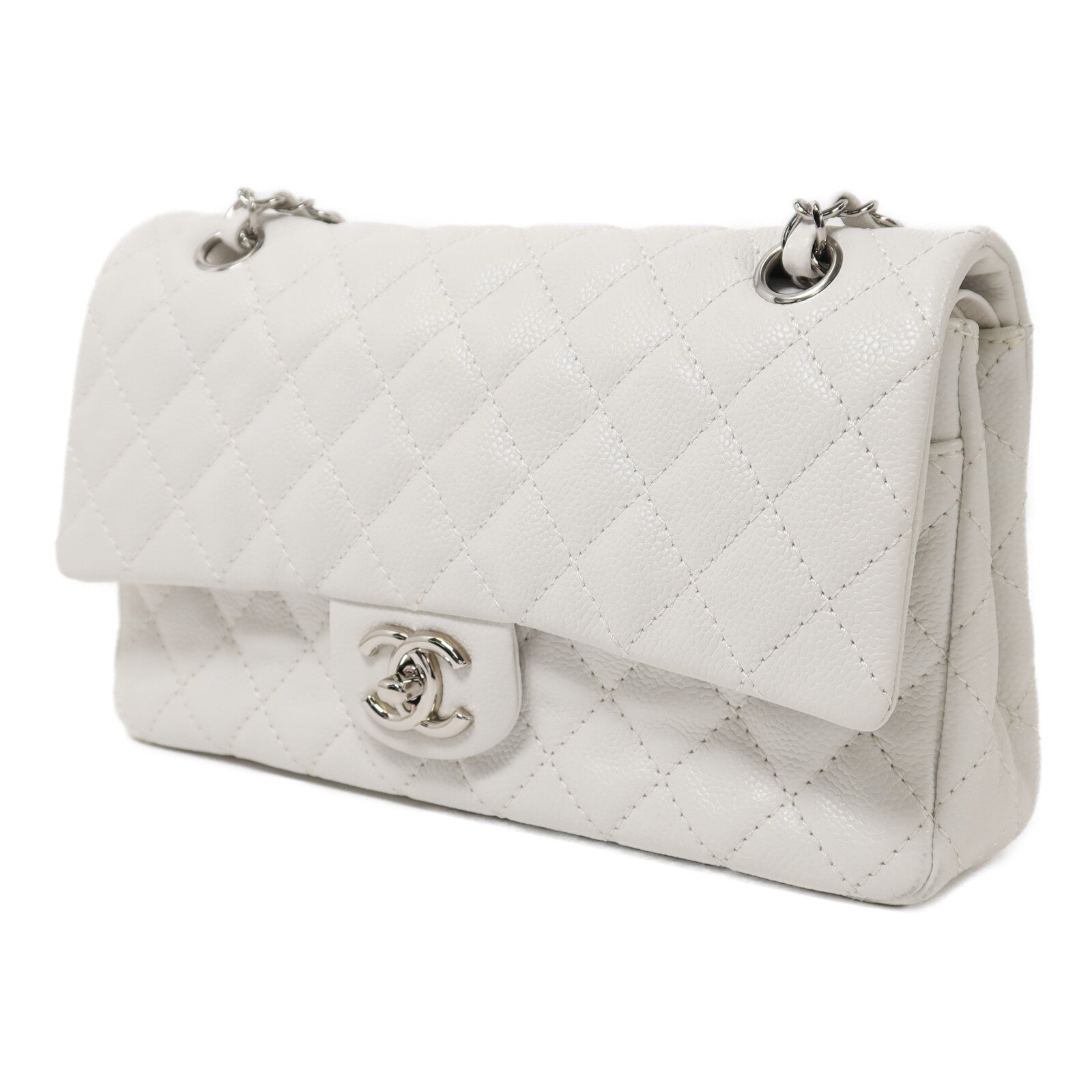 CHANEL 牛皮皮革Classic 25銀扣鏈帶肩背袋