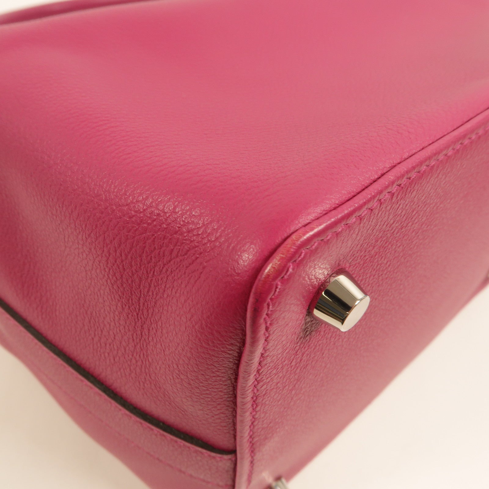 HERMES Evercolor皮革Toolbox 20手挽肩背兩用袋Rose Pourpre