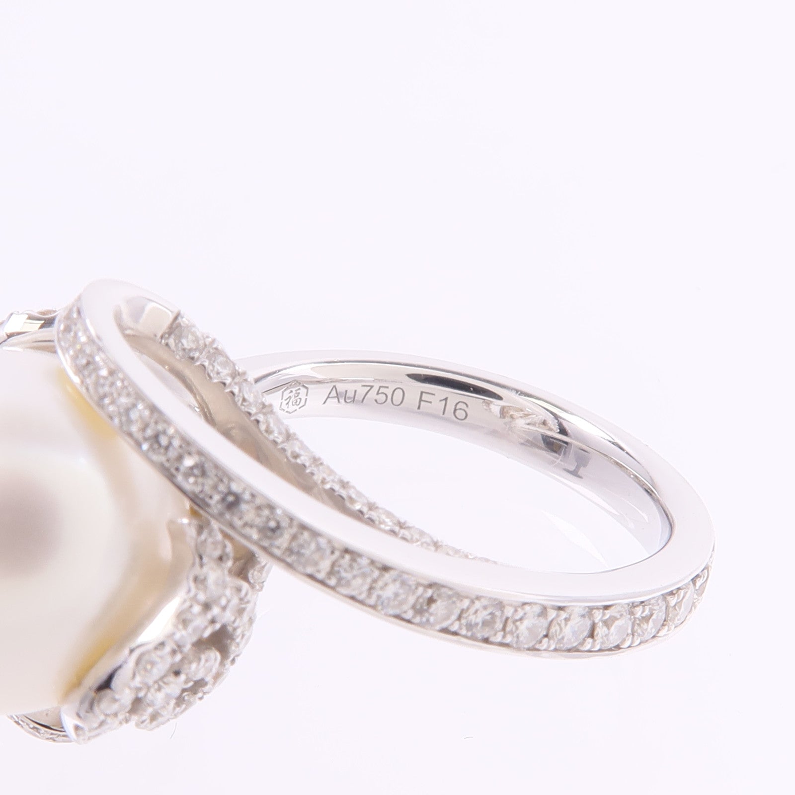 JEWELRY 18K黃金Pearl Diamond Ring珍珠/鑽石戒指