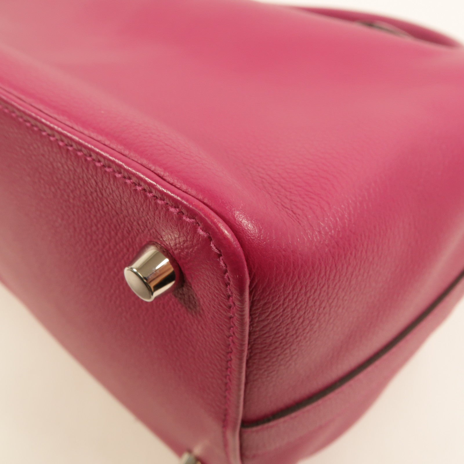 HERMES Evercolor皮革Toolbox 20手挽肩背兩用袋Rose Pourpre
