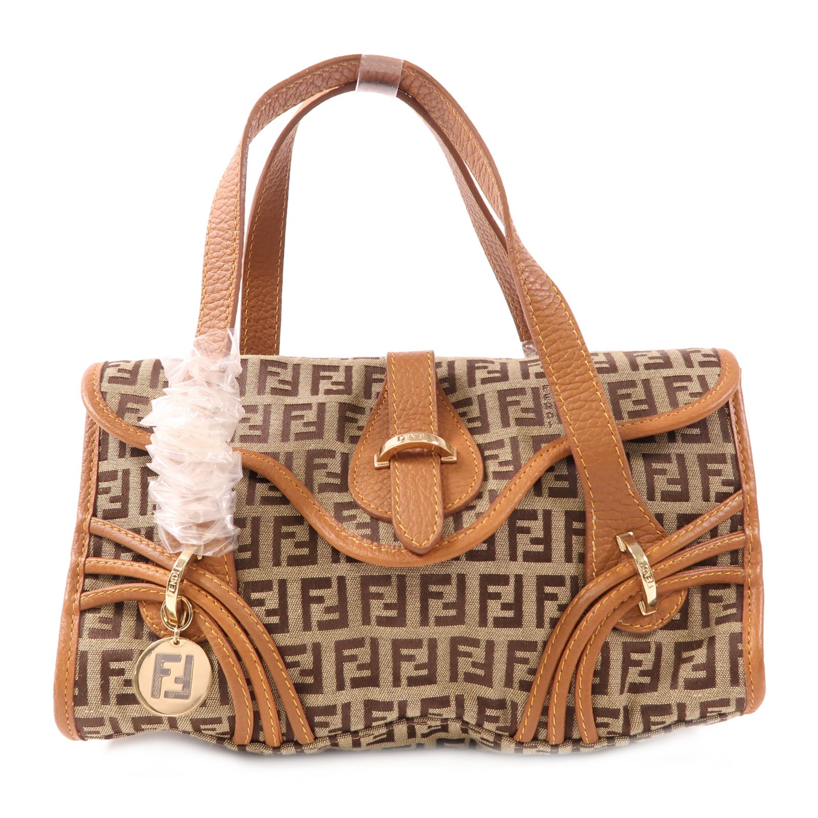 FENDI 帆布Hand Bag金扣手挽袋