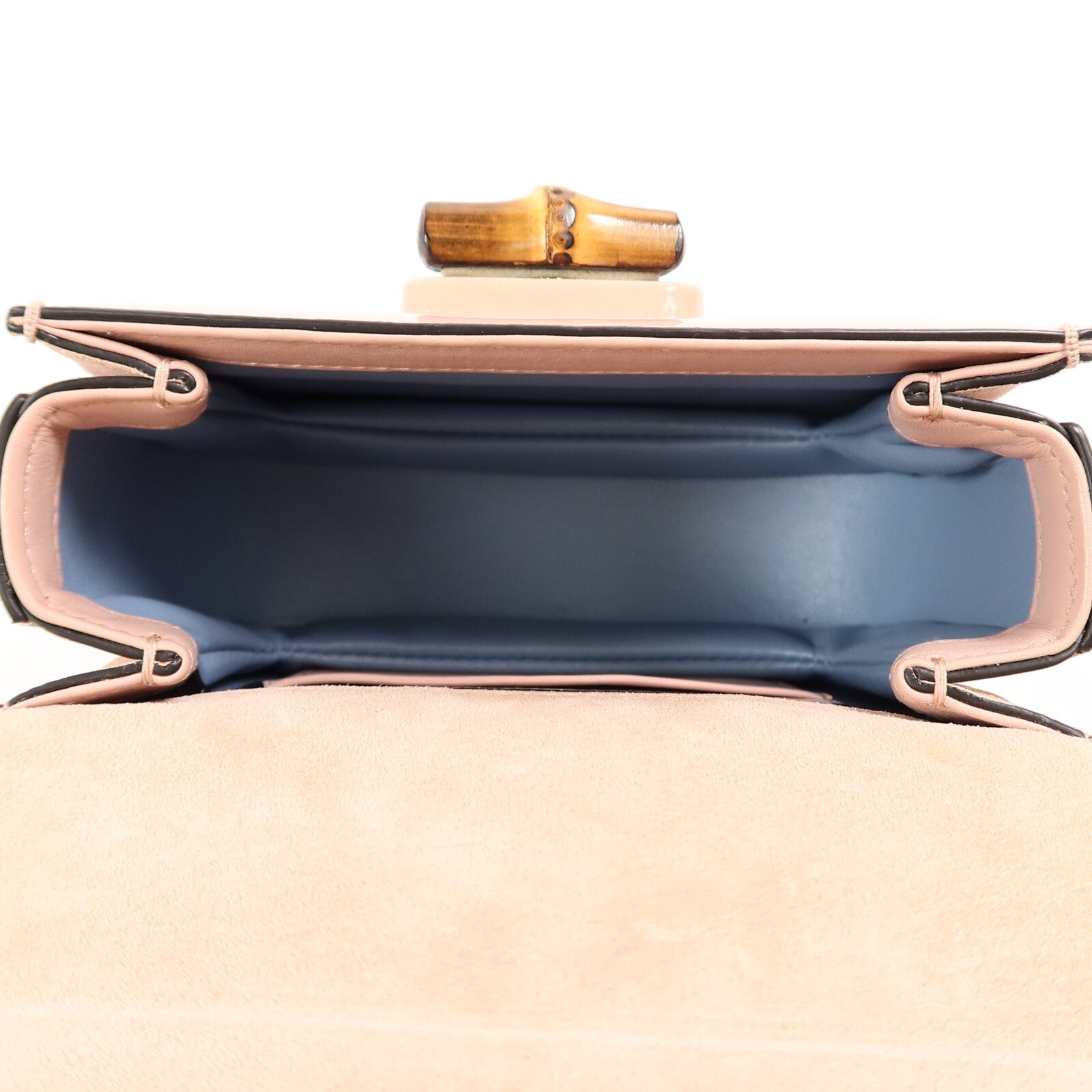 GUCCI 漆皮皮革Bamboo 1947 Mini Top Handle Bag鏈帶手挽肩背兩用袋