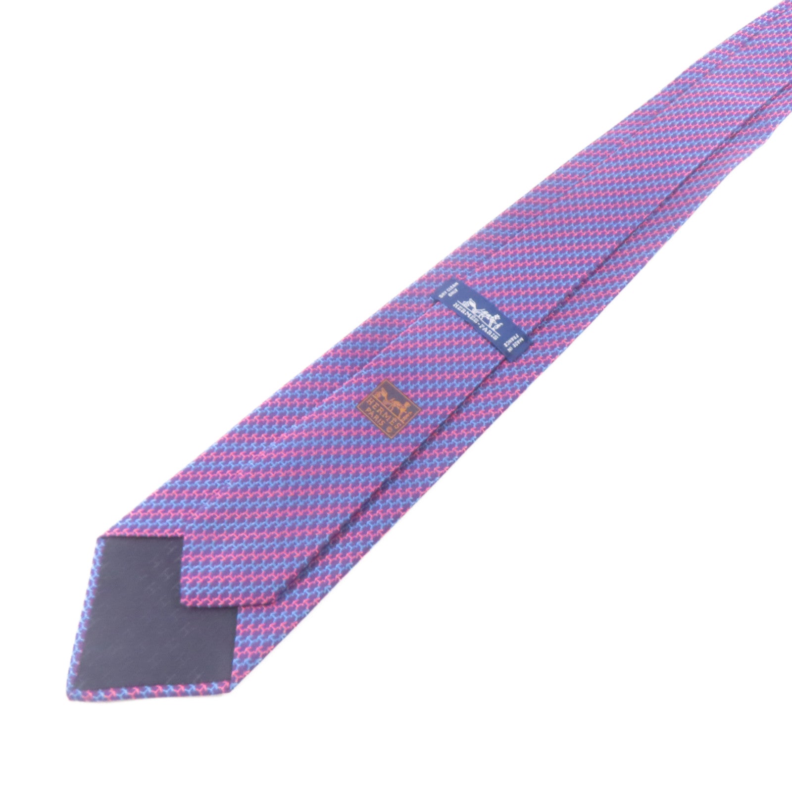 HERMES 絲質Necktie領帶紫色/粉紅色/藍色